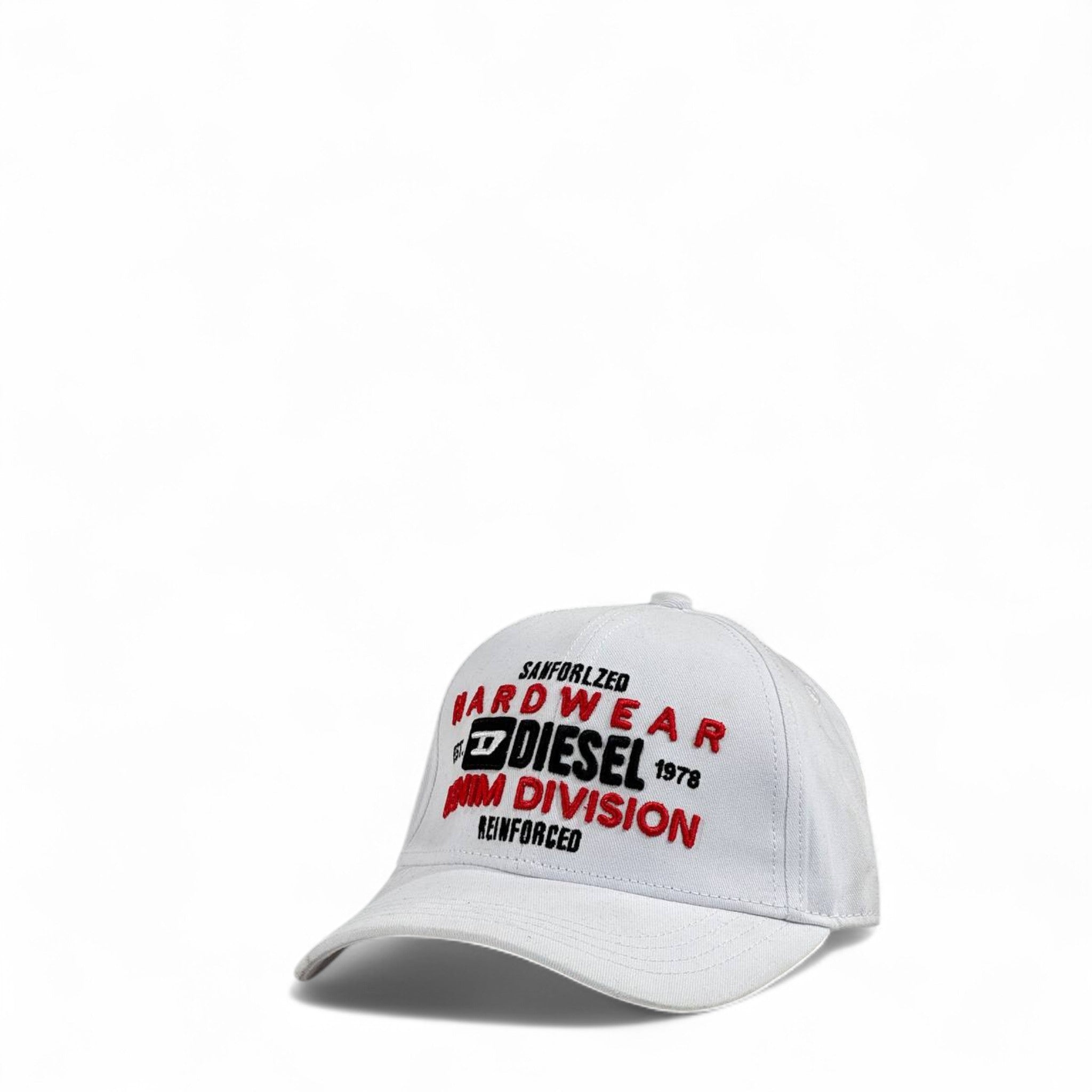 ⚪ Diesel White Cap with Hardwear Denim Division Embroidery | Streetwear Unisex Ha