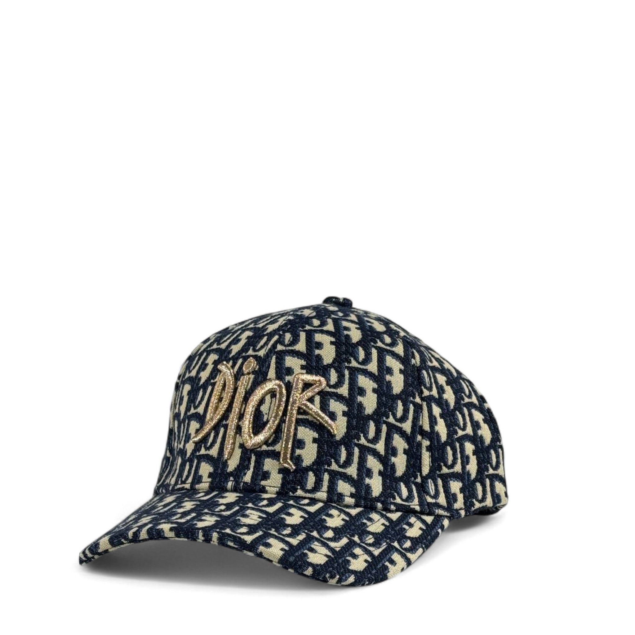 ✨ Dior Oblique Cap with 3D Gold "DIOR" Embroidery | Luxury Designer Hat