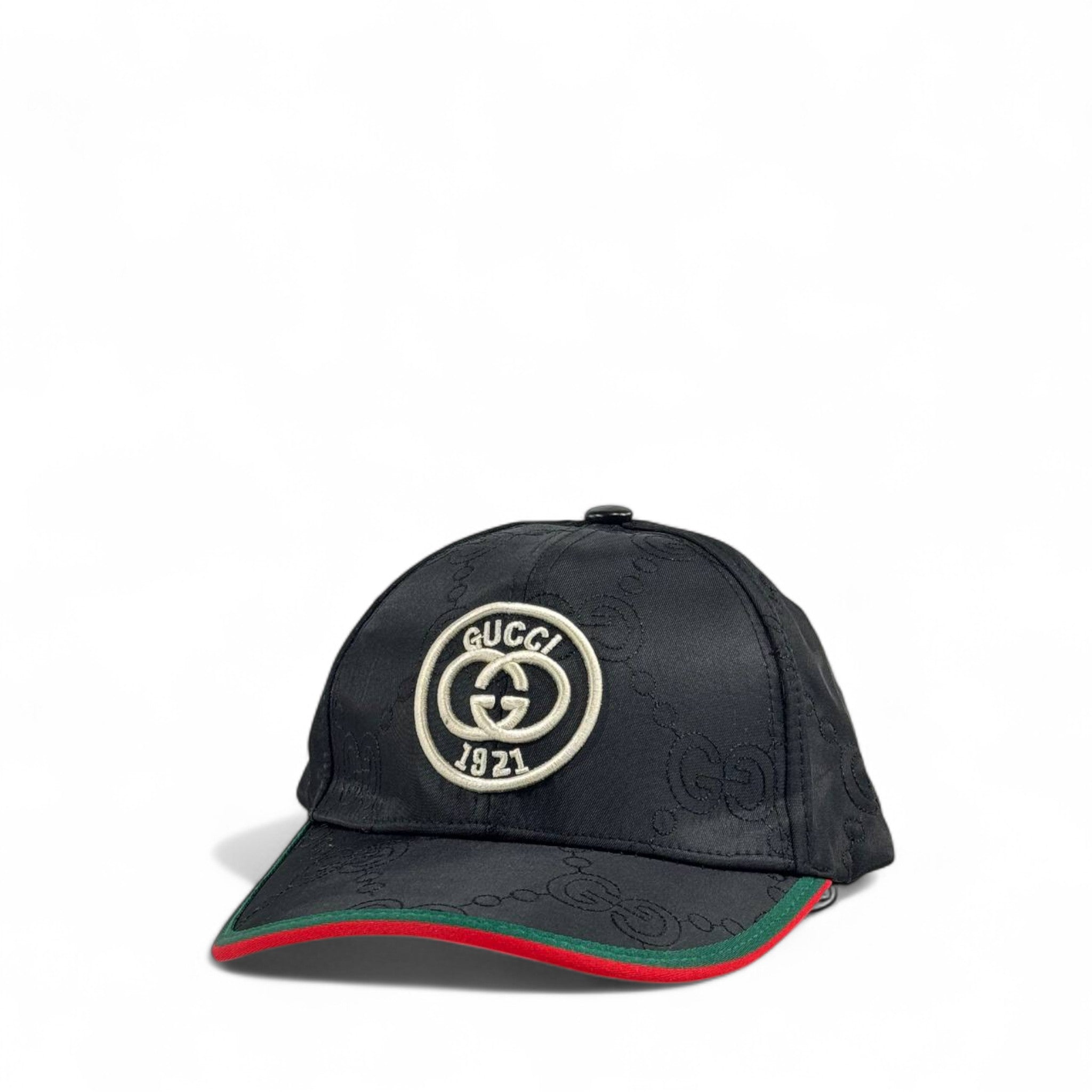 Gucci 1921 Black GG Logo Baseball Cap – Luxury Designer Unisex Hat 🖤✨
