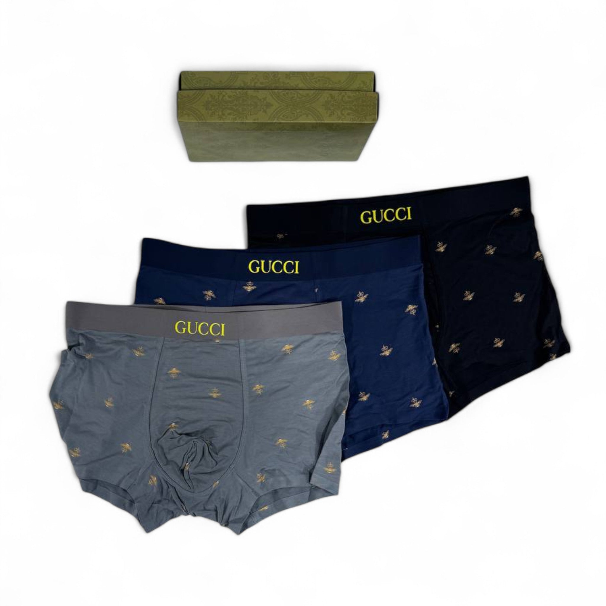 Gucci Men’s Boxer Briefs (3-Pack) 🐝 | Designer Luxury Underwear Set