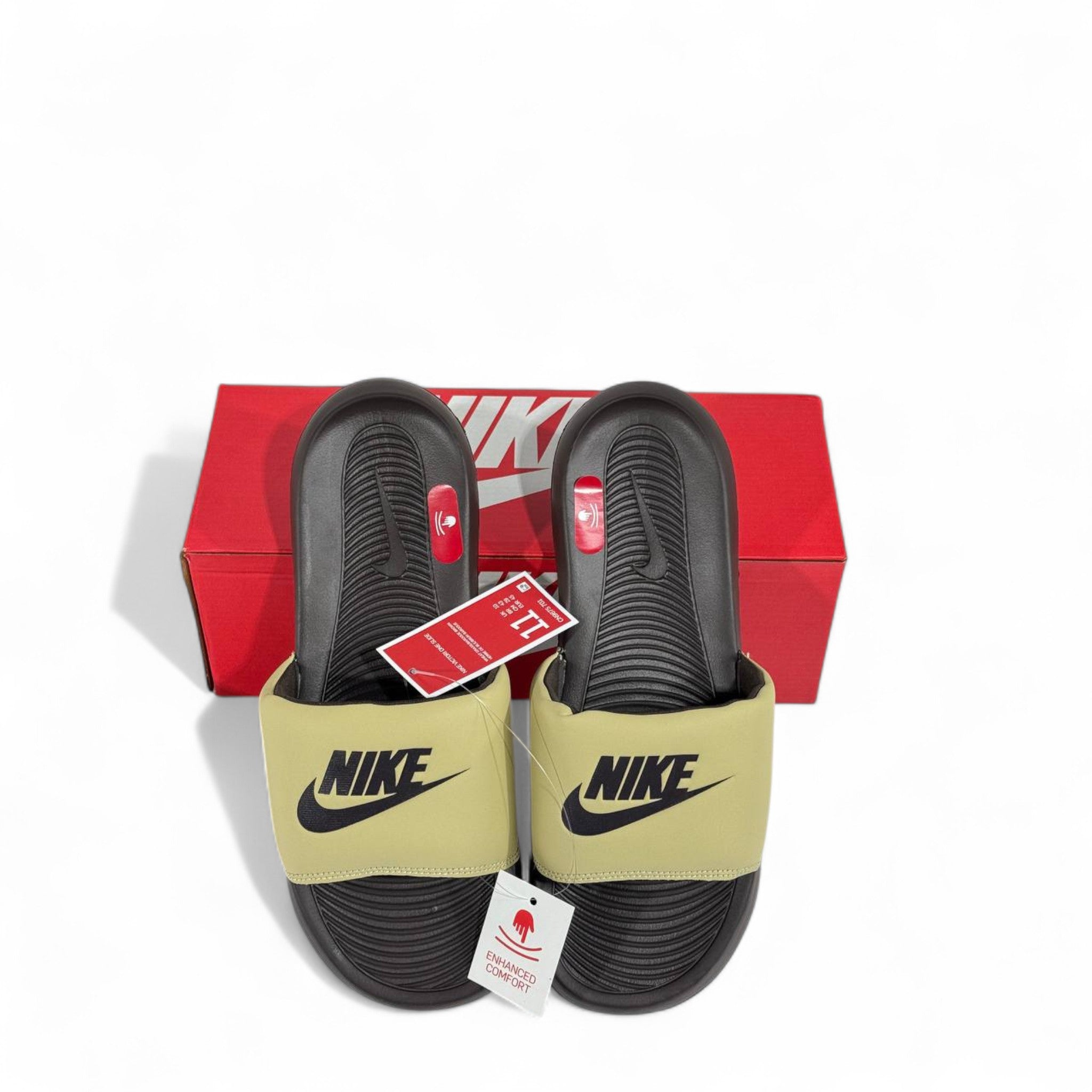🌿 Nike Tech Olive Green Men’s Slides | Sporty Comfort & Modern Style