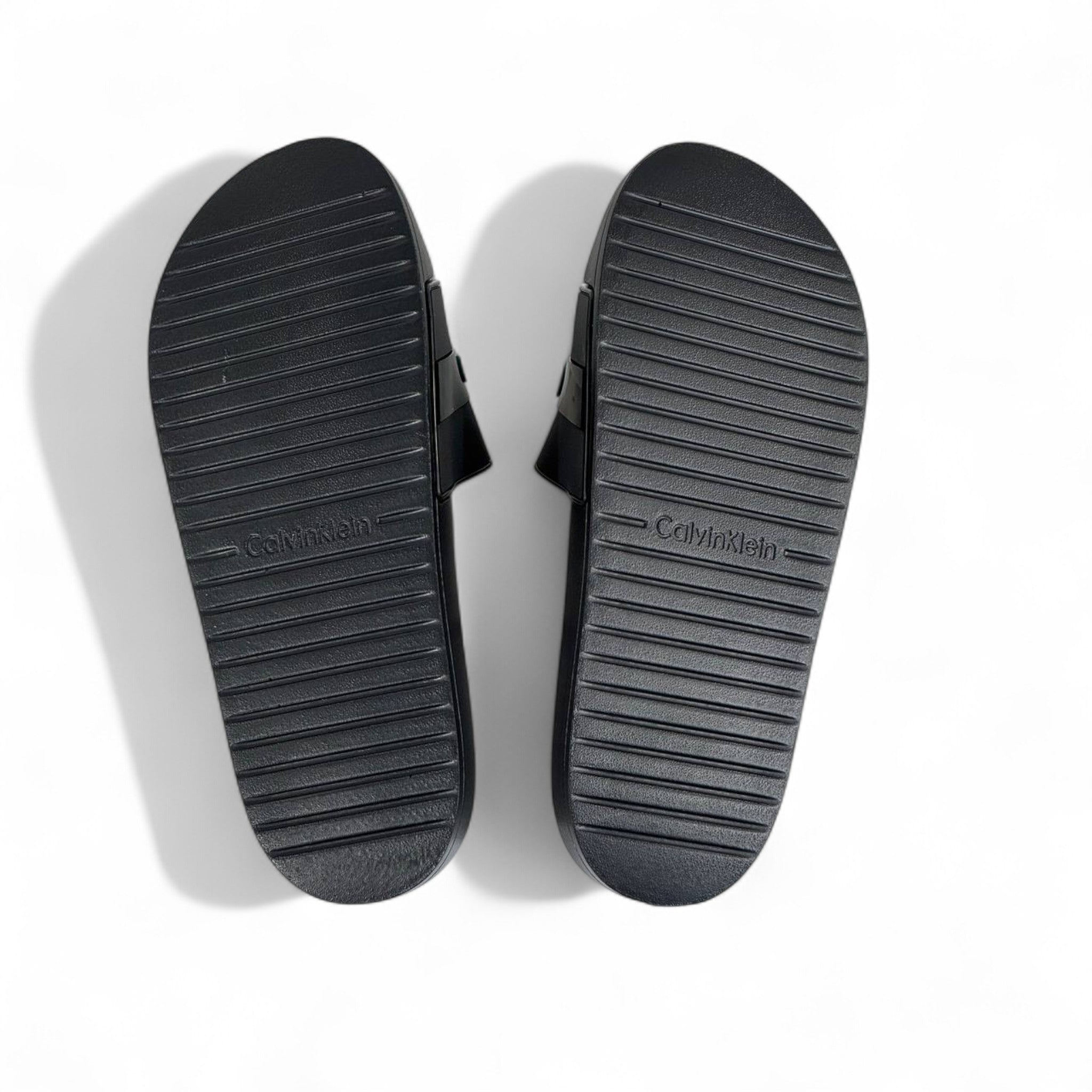 🖤💚 Calvin Klein Jeans Black Slides | Modern Comfort & Green Logo Accent