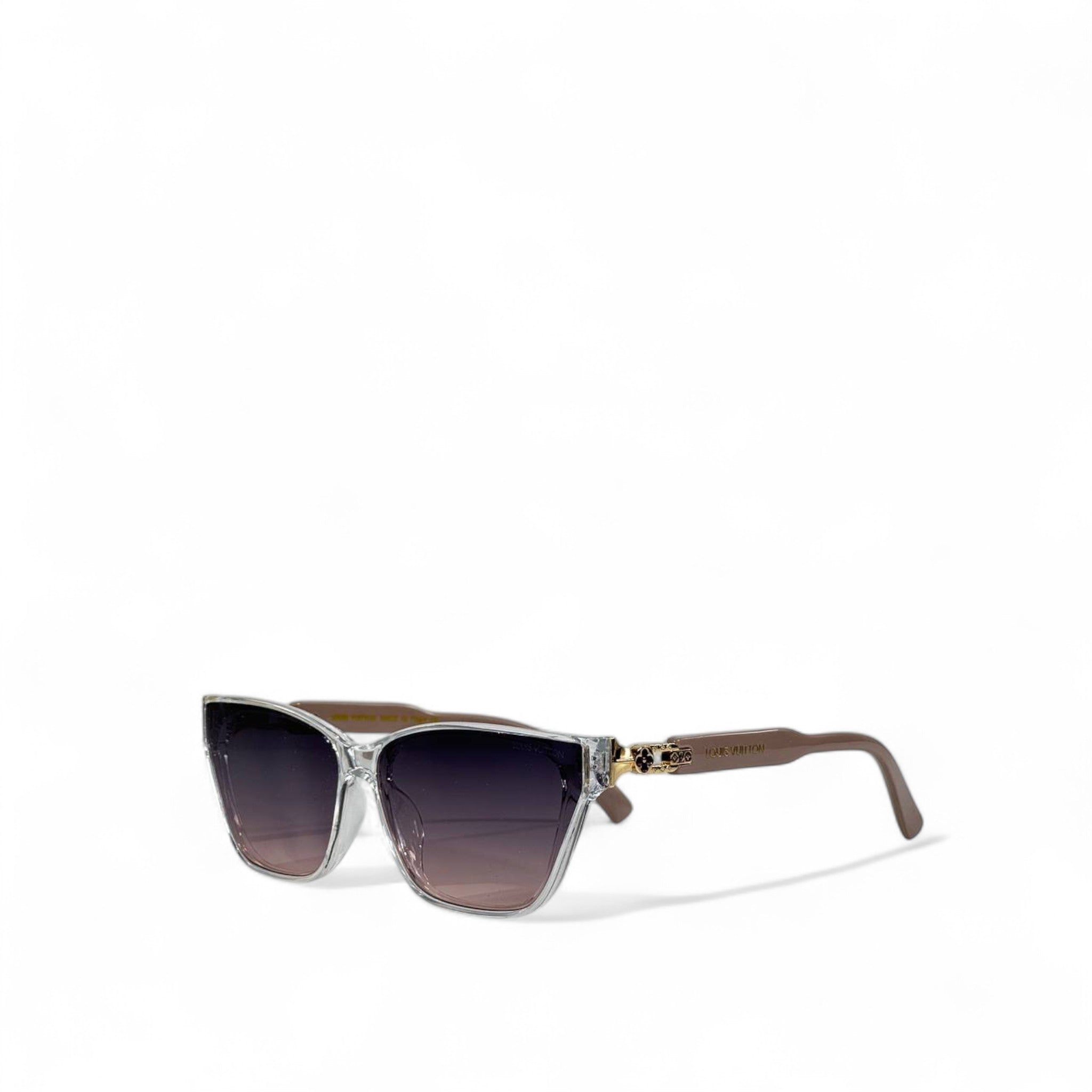 😎 Louis Vuitton Clear Frame Sunglasses – Luxury Gradient Shades ✨🖤 | Unisex Designer Eyewear