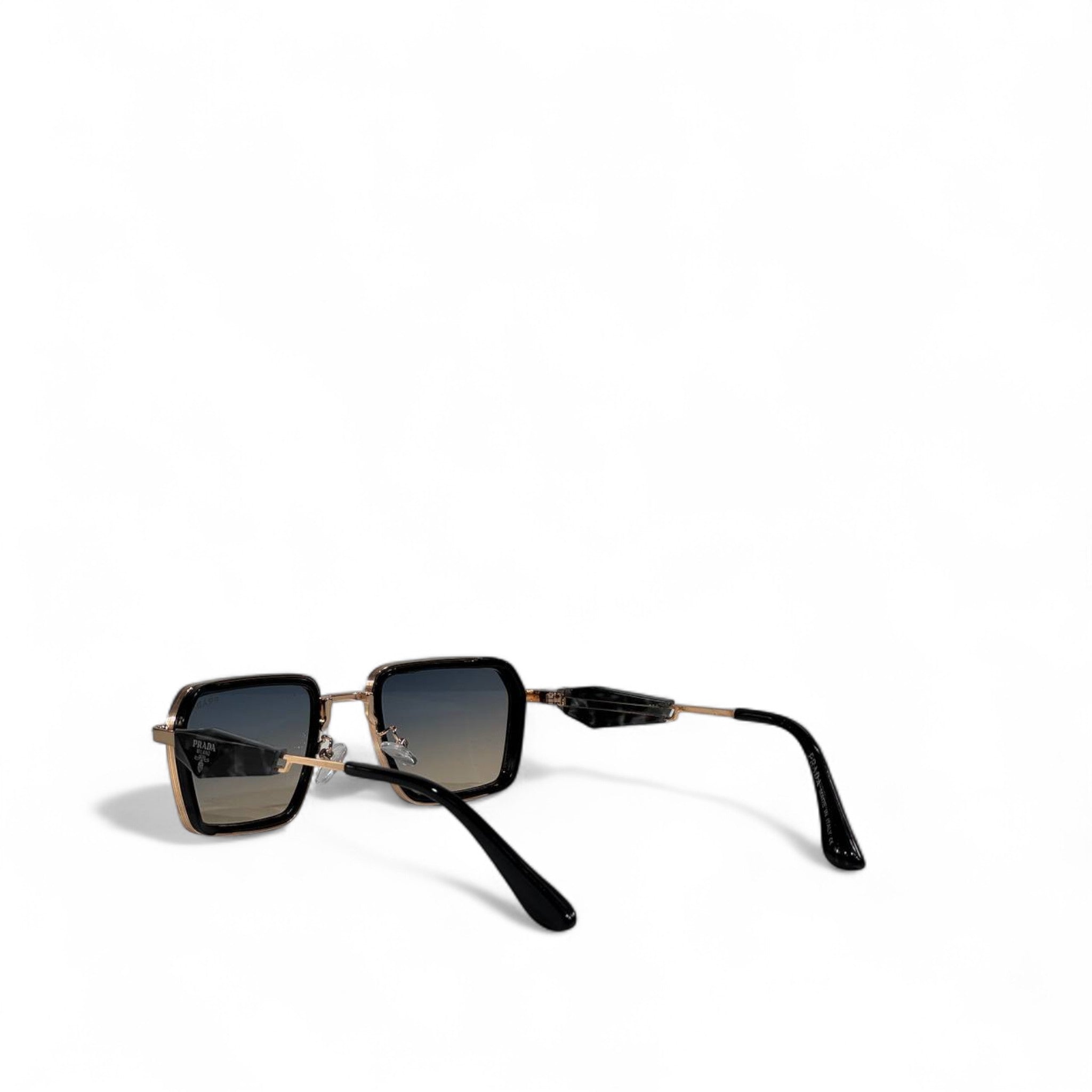 Prada Geometric Square Sunglasses 🕶️✨ | Black & Gold Luxury Eyewear