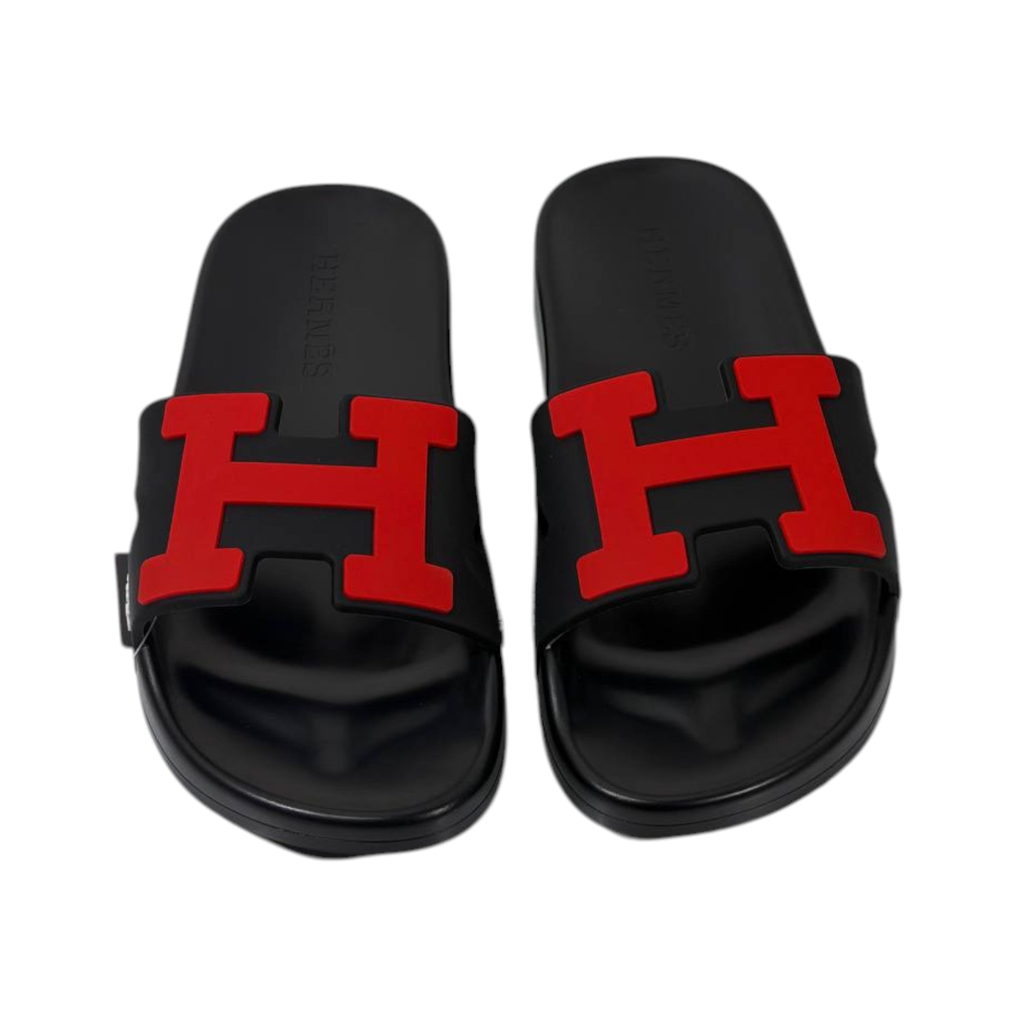 Hermes Chypre Slides – Black & Red Luxury Edition ❤️🖤