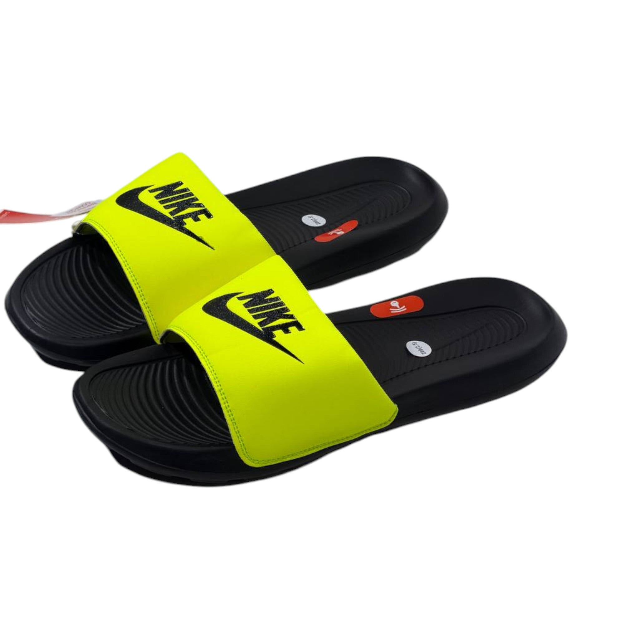 Nike Tech Volt Slides โ Neon Yellow Edition โก๐