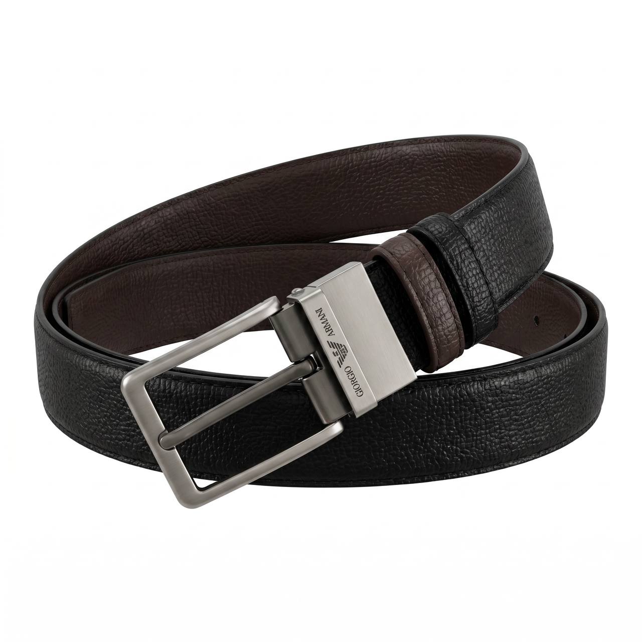 Giorgio Armani Reversible Leather Belt – Black & Brown | 115 CM 🖤🤎✨
