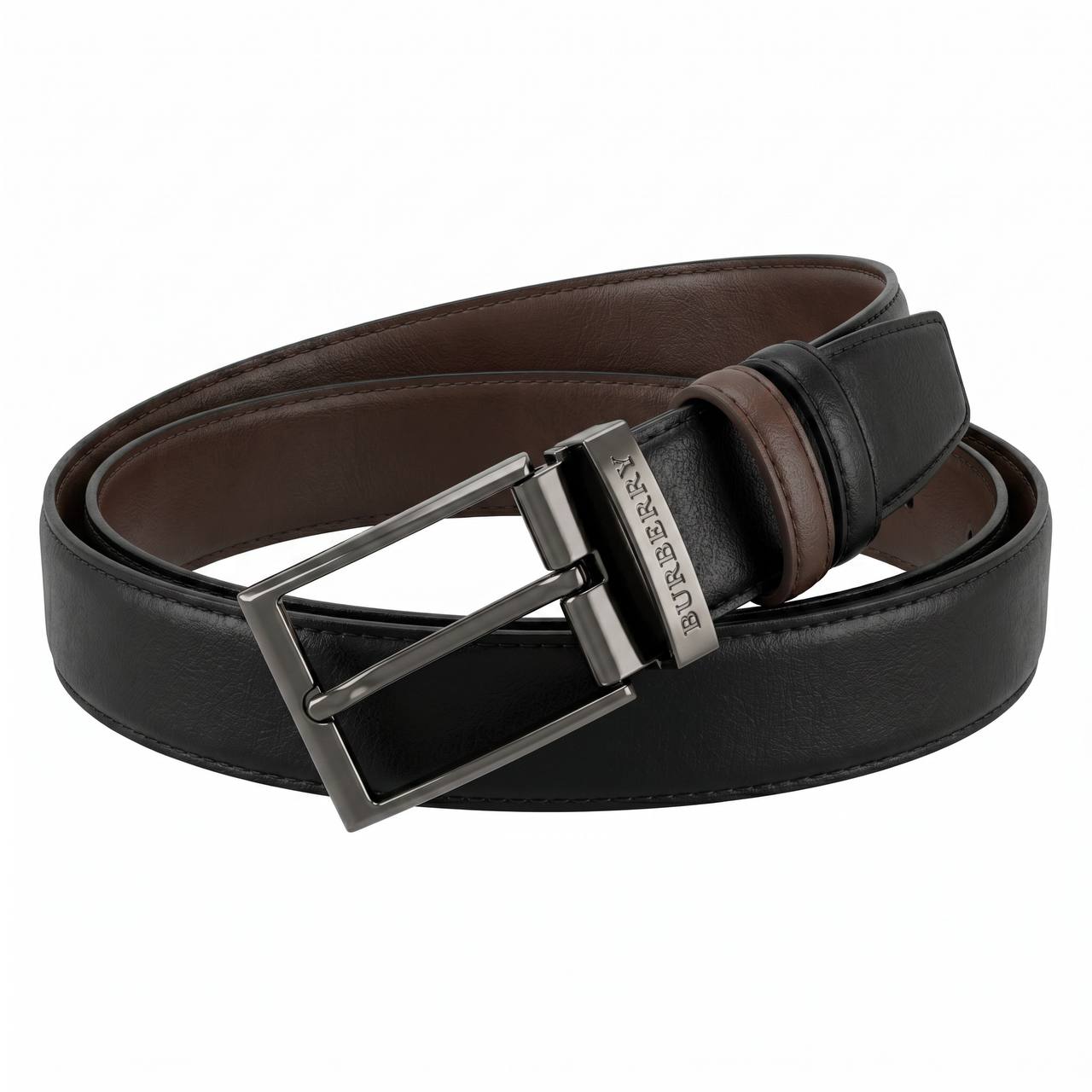 Burberry Reversible Leather Belt – Black & Brown | 115 CM 🖤🤎✨