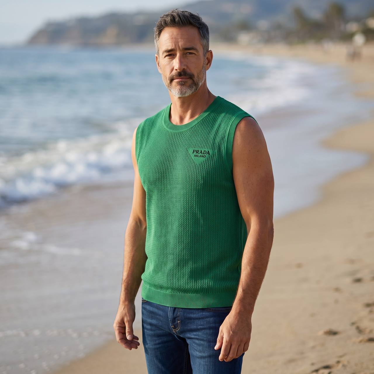 Prada Milano Sleeveless Knit Tank Top โ Emerald Green Summer Edition ๐โ๏ธ