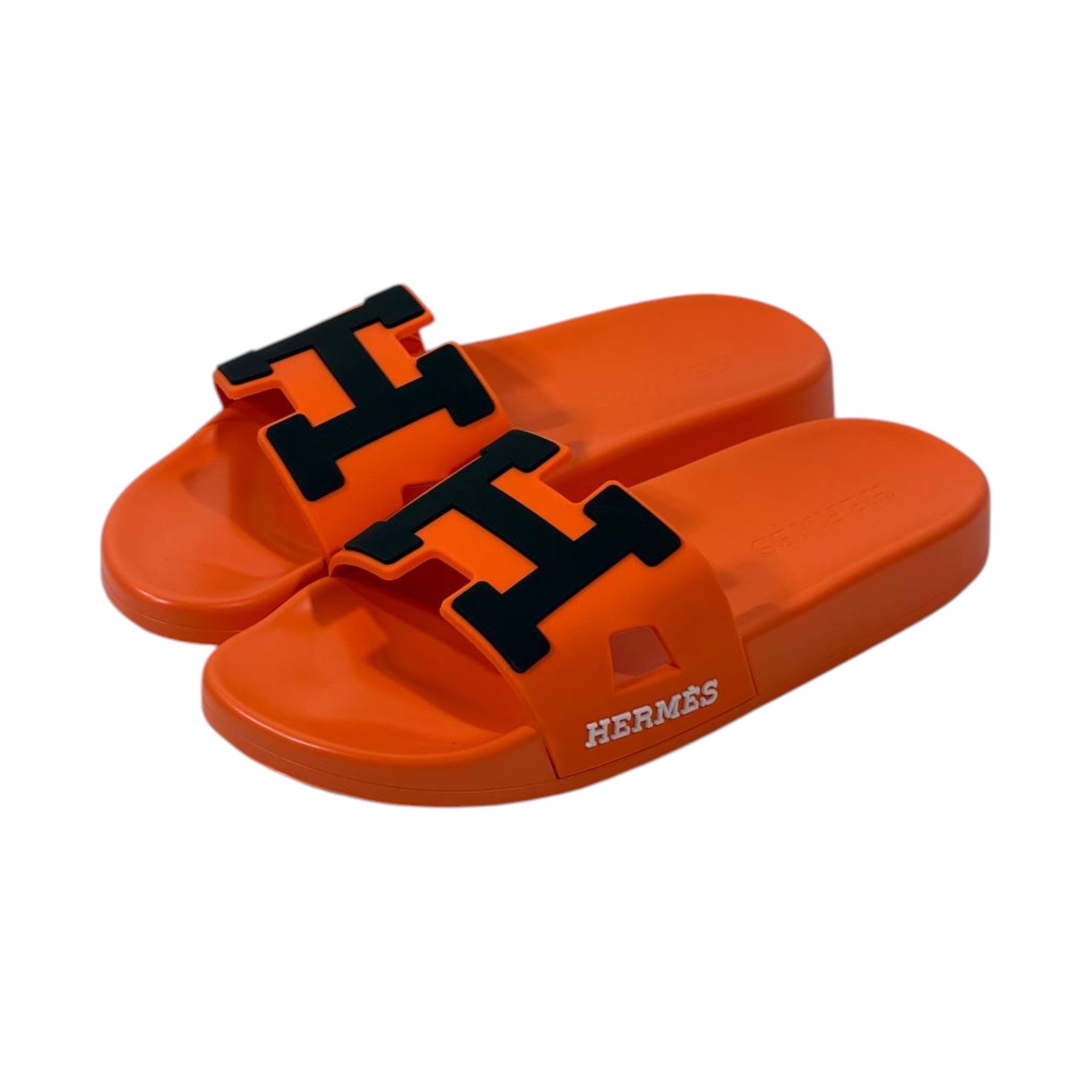 🧡 Hermes Chypre Orange H Slides – Iconic Luxury Summer Essential ✨
