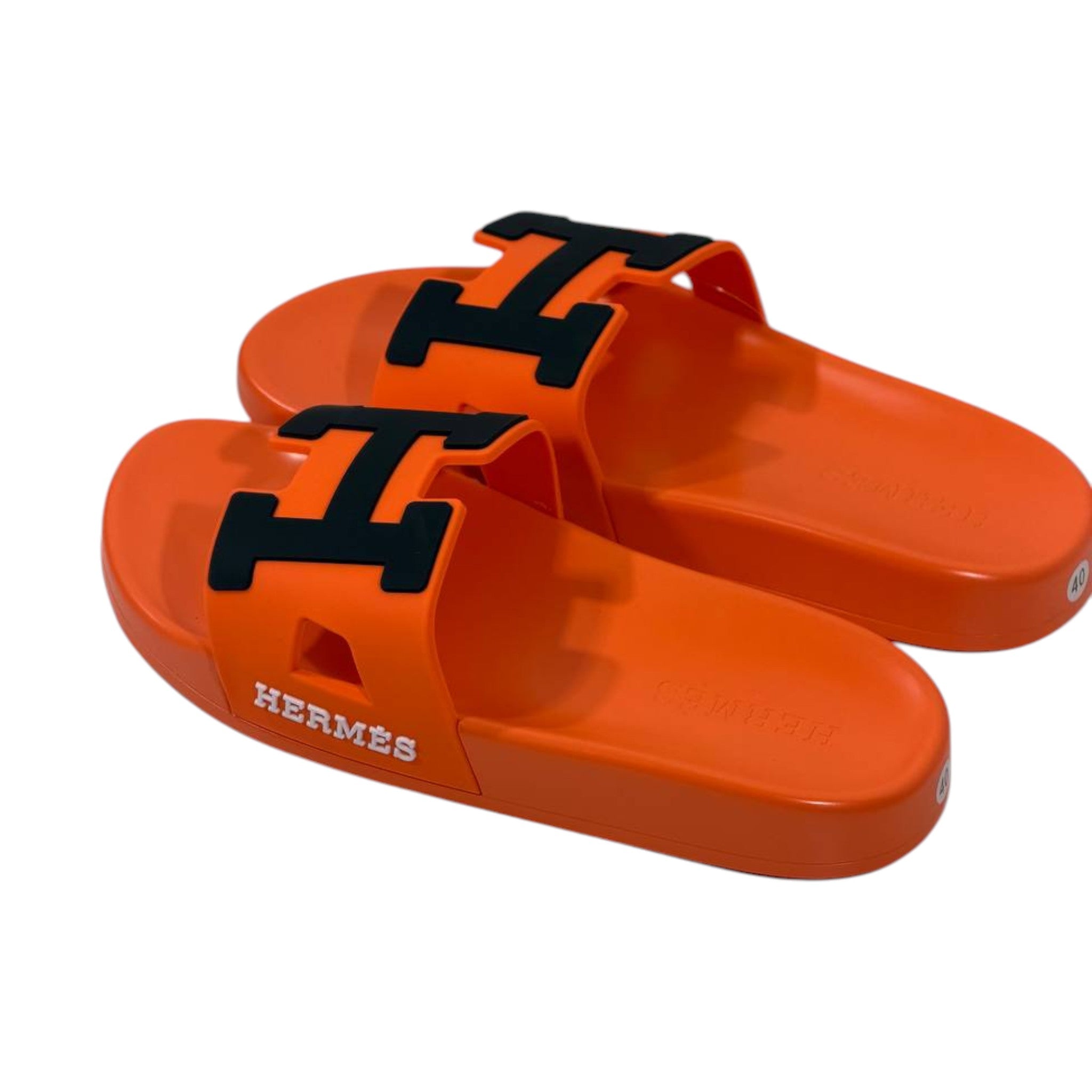 🧡 Hermes Chypre Orange H Slides – Iconic Luxury Summer Essential ✨