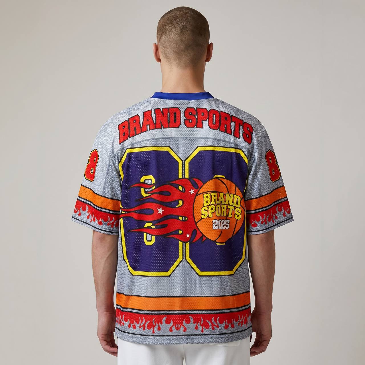 🏀 Brand Sports 88 Oversized Basketball Jersey – Retro Varsity Streetwear Edition 🔥