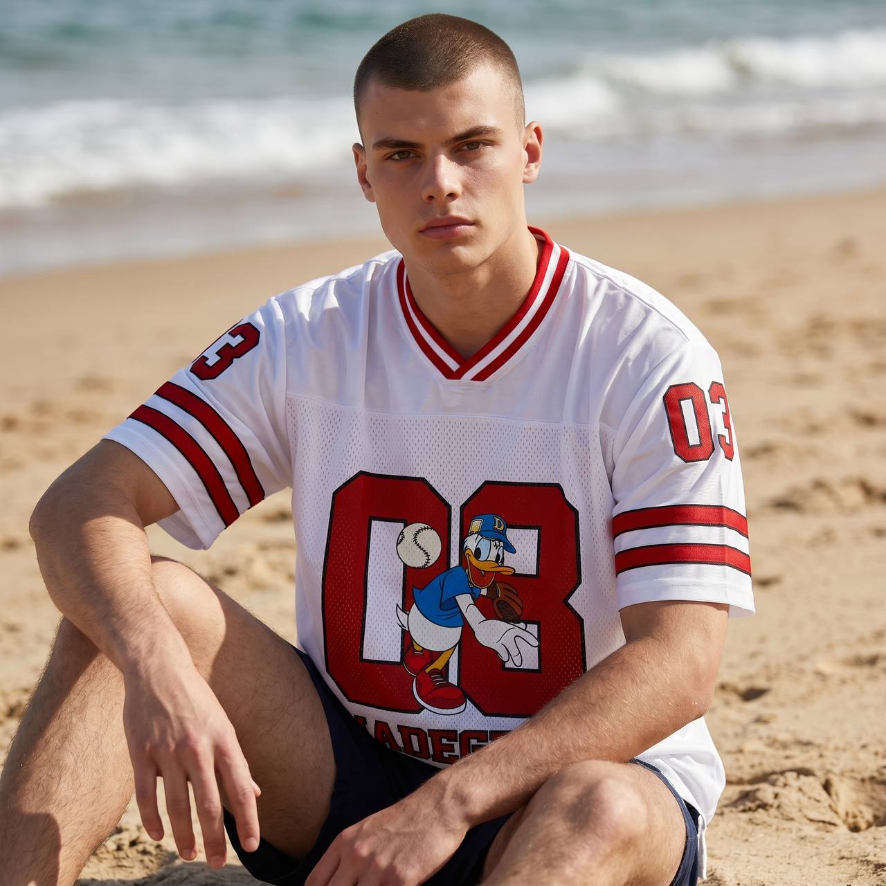 ๐๏ธ Donald Duck 03 Oversized Beach Jersey โ Vintage Cartoon Streetwear Edition ๐ฆ๐ฅ