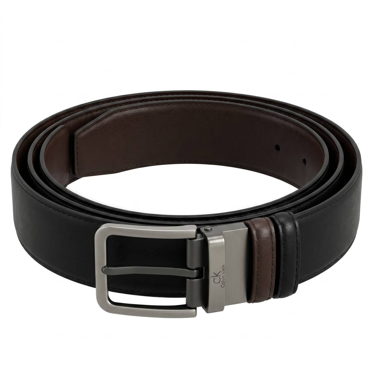 🖤 Calvin Klein Reversible Leather Belt – Black & Brown | 130 CM ✨