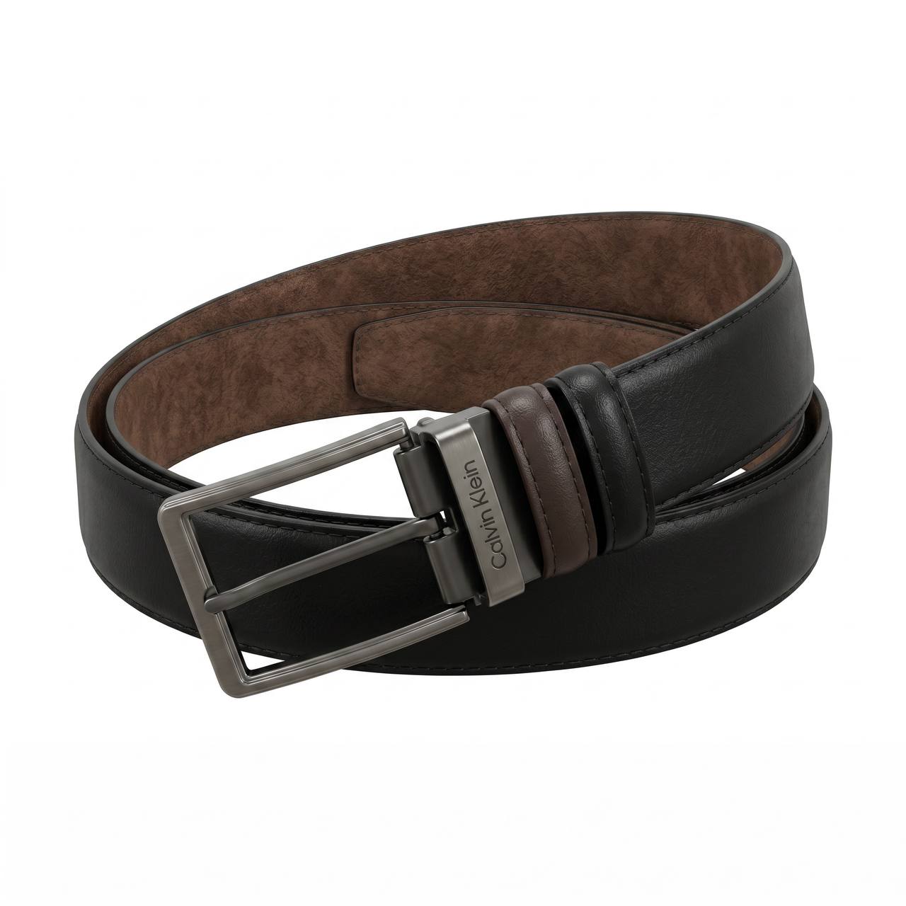 🖤 Calvin Klein Reversible Leather Belt – Black & Brown | 130 CM ✨