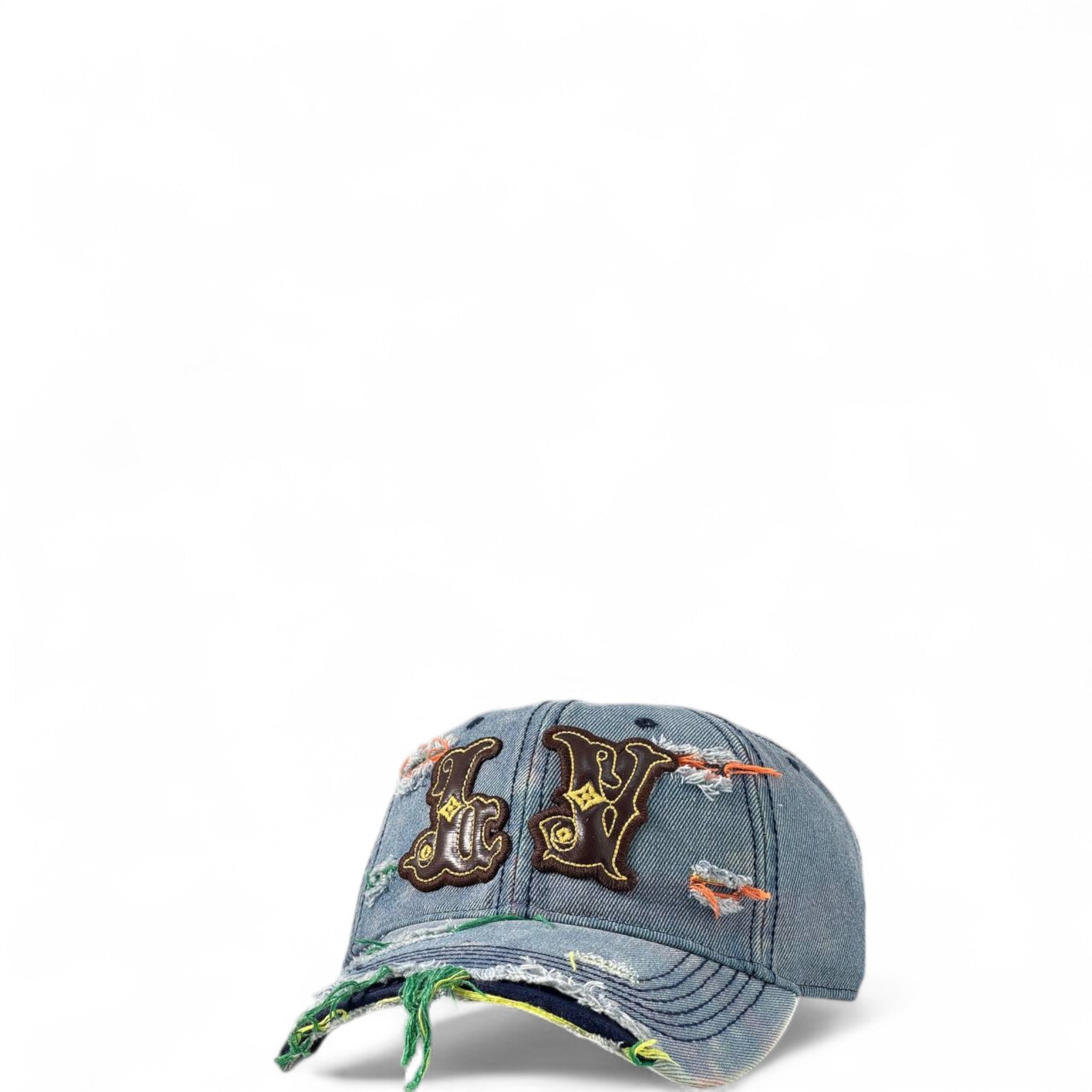 Louis Vuitton LV Graffiti Denim Cap 🧢🎨 | Distressed Street Art Edition