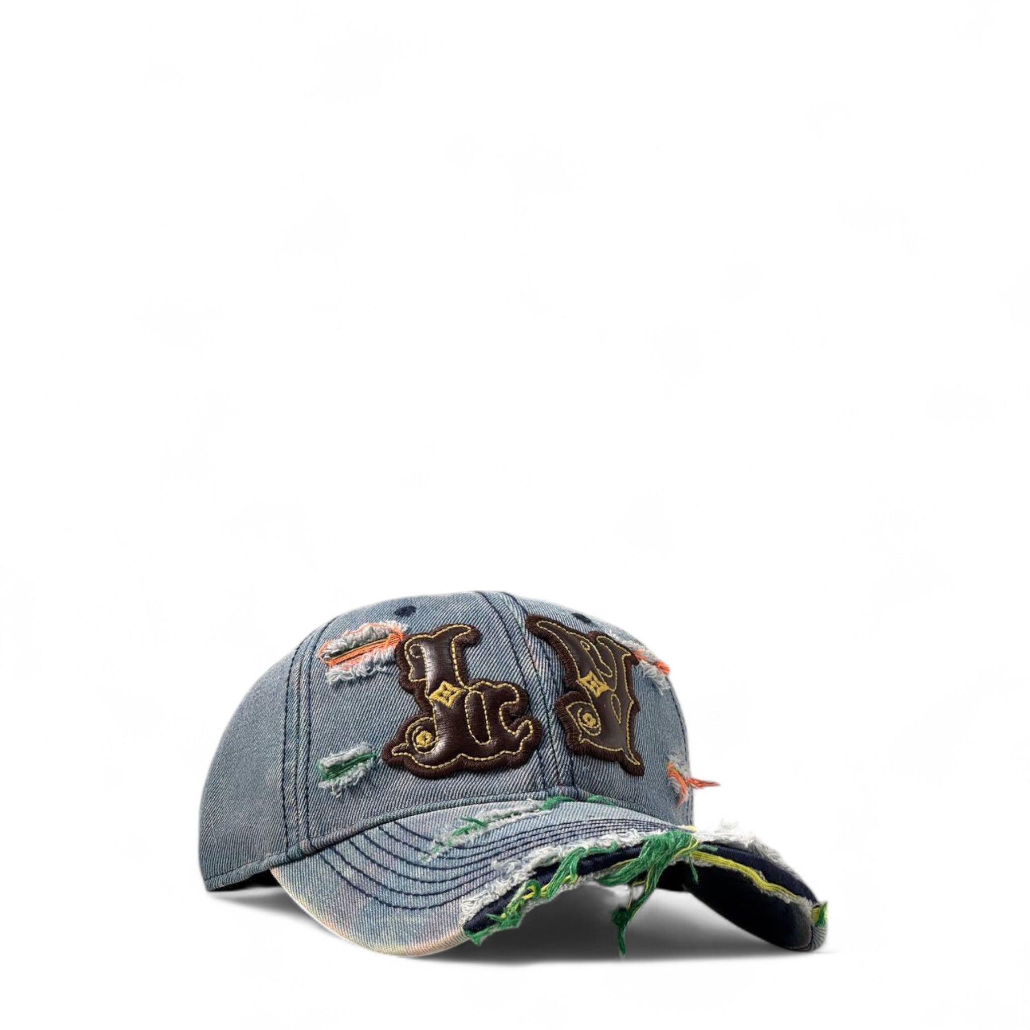 Louis Vuitton LV Graffiti Denim Cap 🧢🎨 | Distressed Street Art Edition