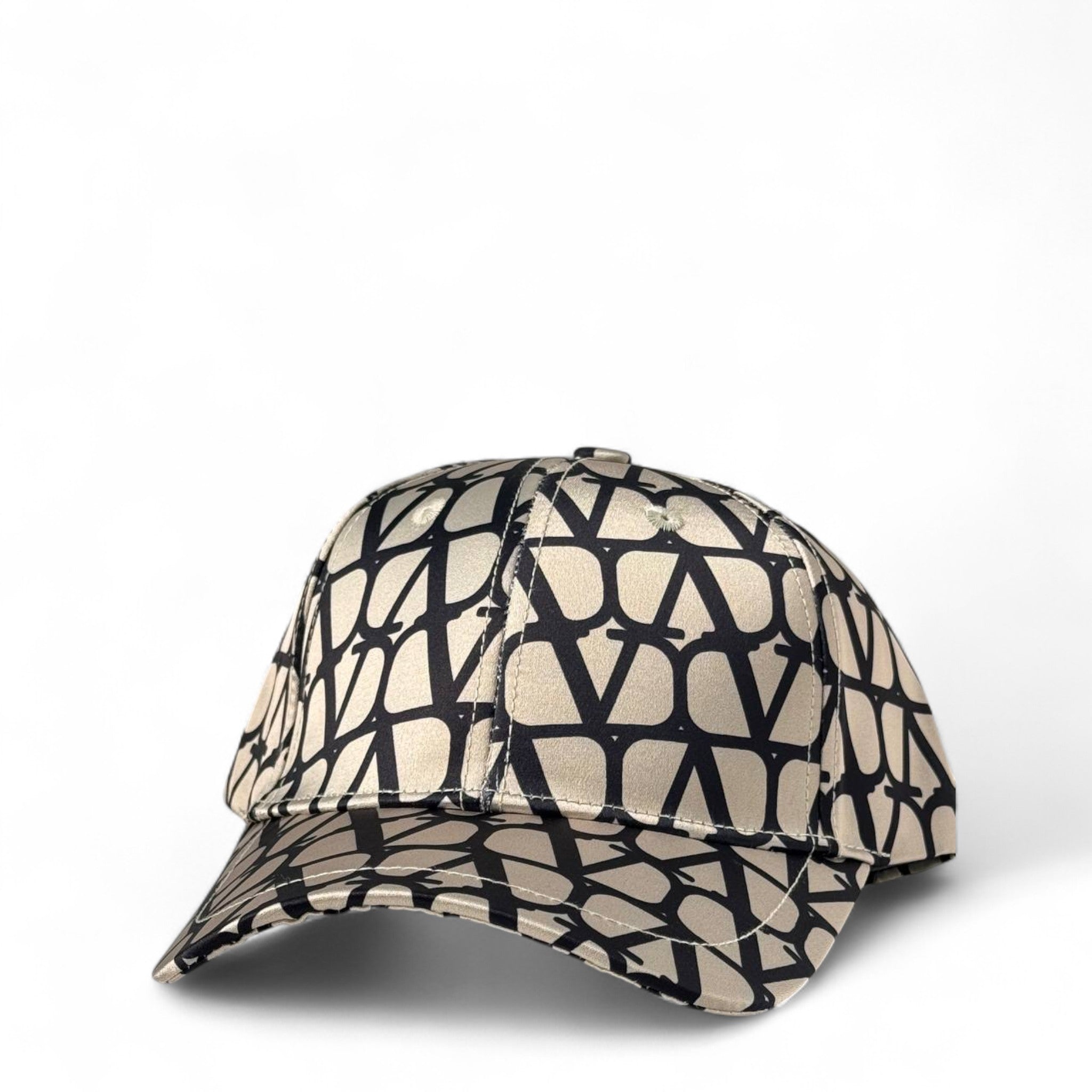 Valentino V Monogram Satin Cap ✨ | Luxe Beige Edition