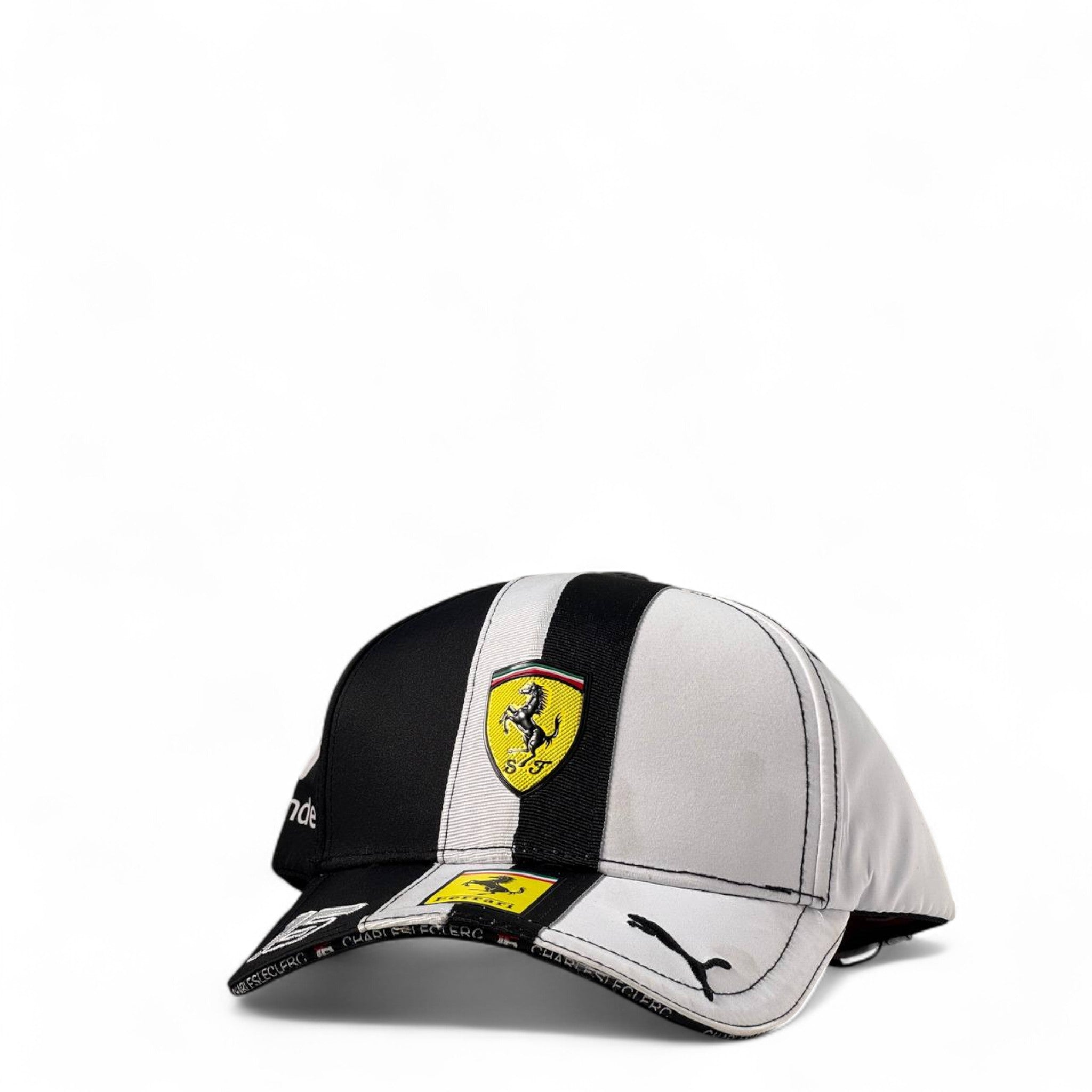 Scuderia Ferrari Charles Leclerc 2025 zł pzMonochrome Team Cap – Black & White by Puma ⚫⚪