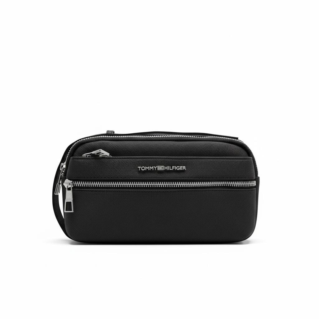Tommy Hilfiger Black Travel Organizer Pouch 🖤🇺🇸 | Premium Essentials Bag