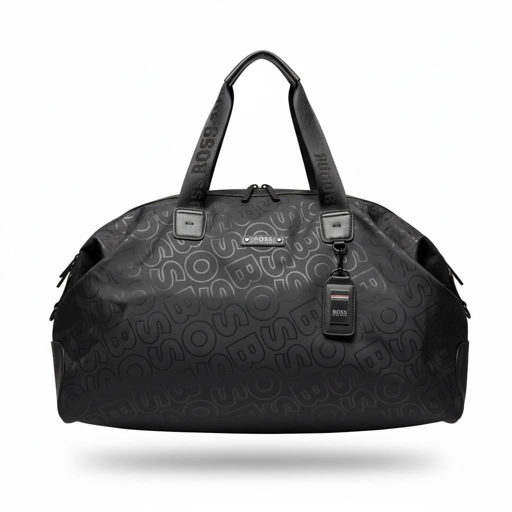 BOSS Hugo Boss Monogram Weekender Duffle Bag 🖤✈️ | Luxury Travel Essential