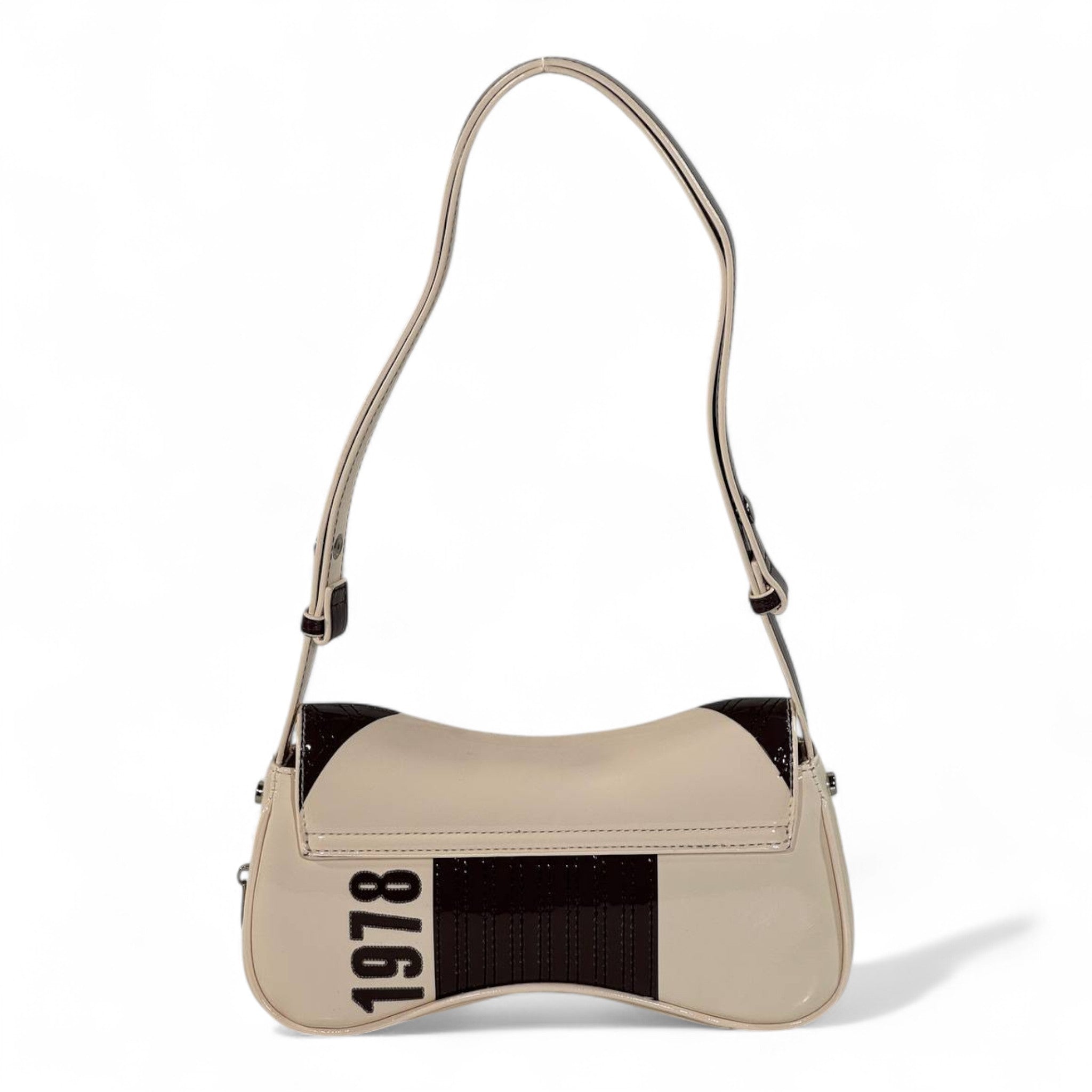 DIESEL “For Successful Living” Mini Shoulder Bag – Beige & Brown Y2K Edition ✨🔥