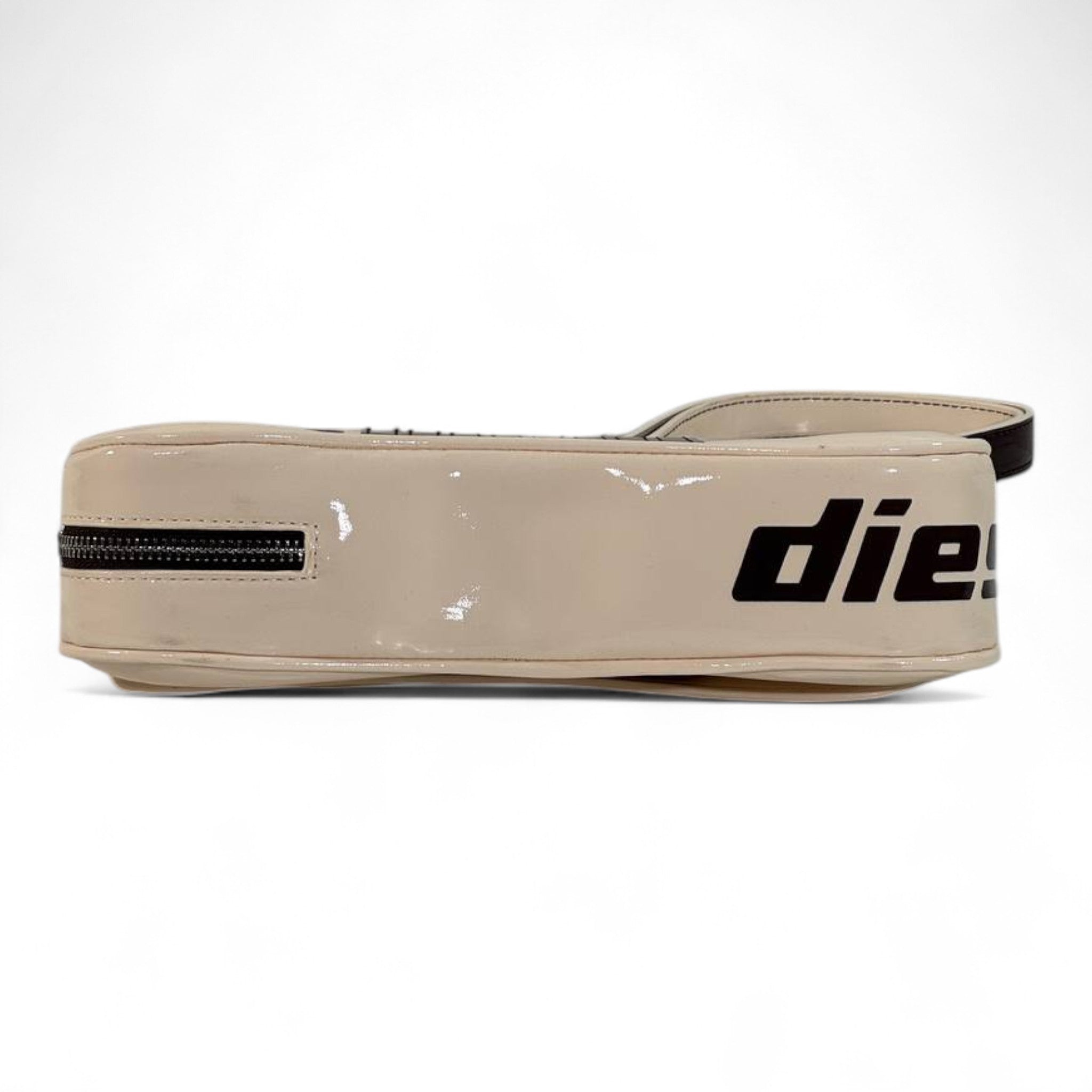 DIESEL “For Successful Living” Mini Shoulder Bag – Beige & Brown Y2K Edition ✨🔥