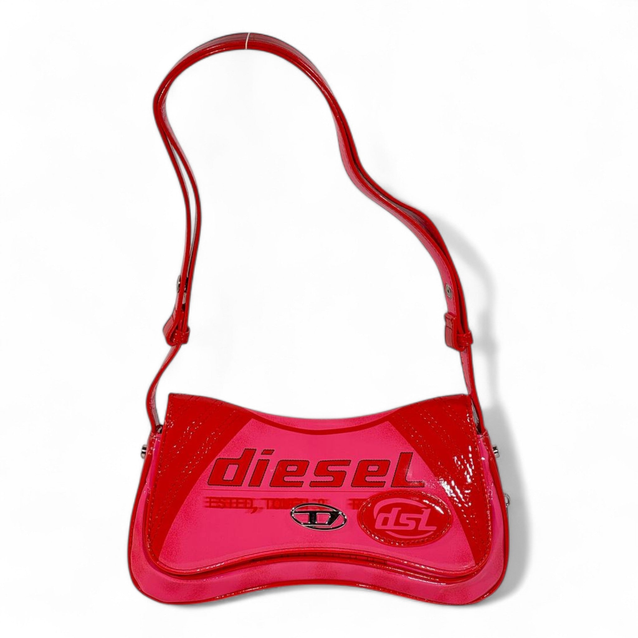 DIESEL Hot Pink Y2K Mini Shoulder Bag 💖🔥 | Glossy DSL Logo Edition