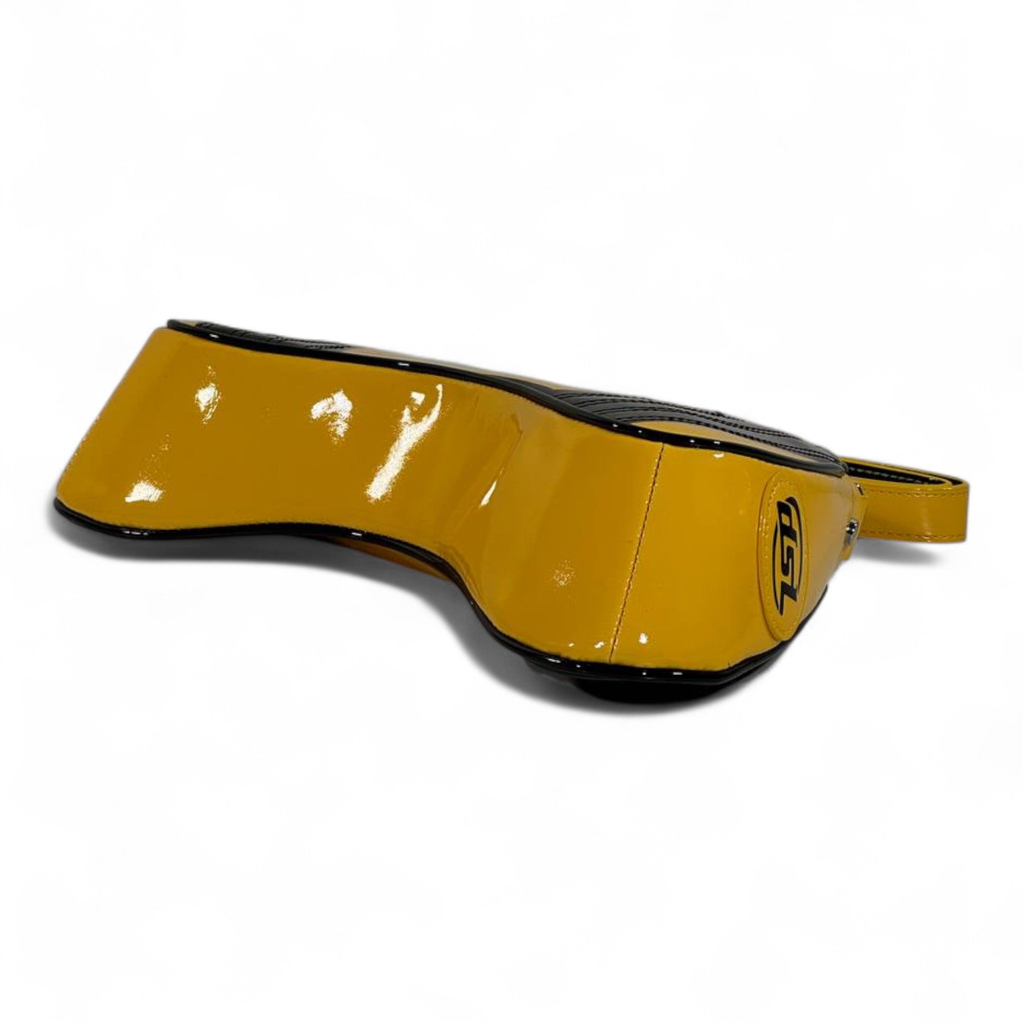 DIESEL Yellow & Black Gloss Y2K Shoulder Bag 💛🖤 | Bold Logo Futuristic Design