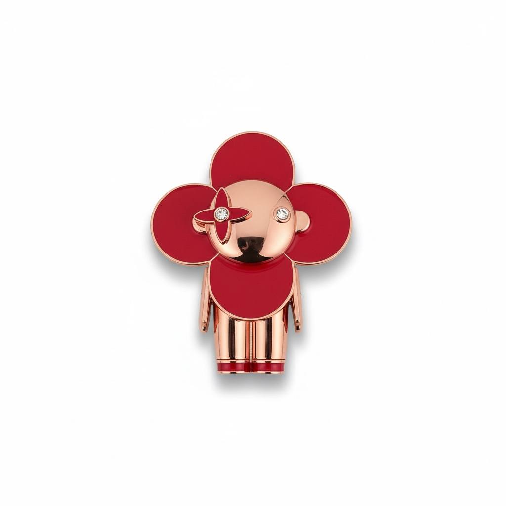 Louis Vuitton Vivienne Red Enamel Pendant ❤️✨ | Rose Gold Collector Charm