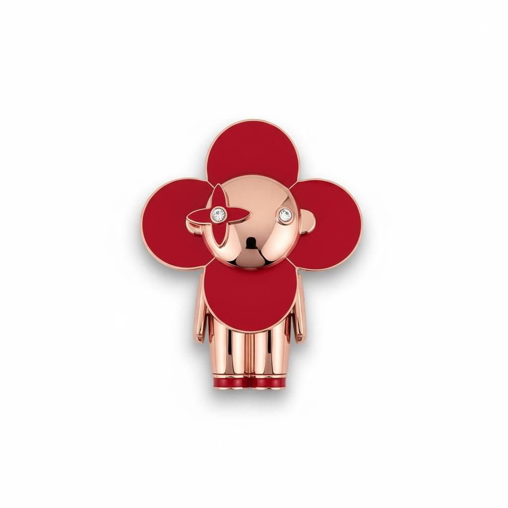 Louis Vuitton Vivienne Red Enamel Pendant ❤️✨ | Rose Gold Collector Charm