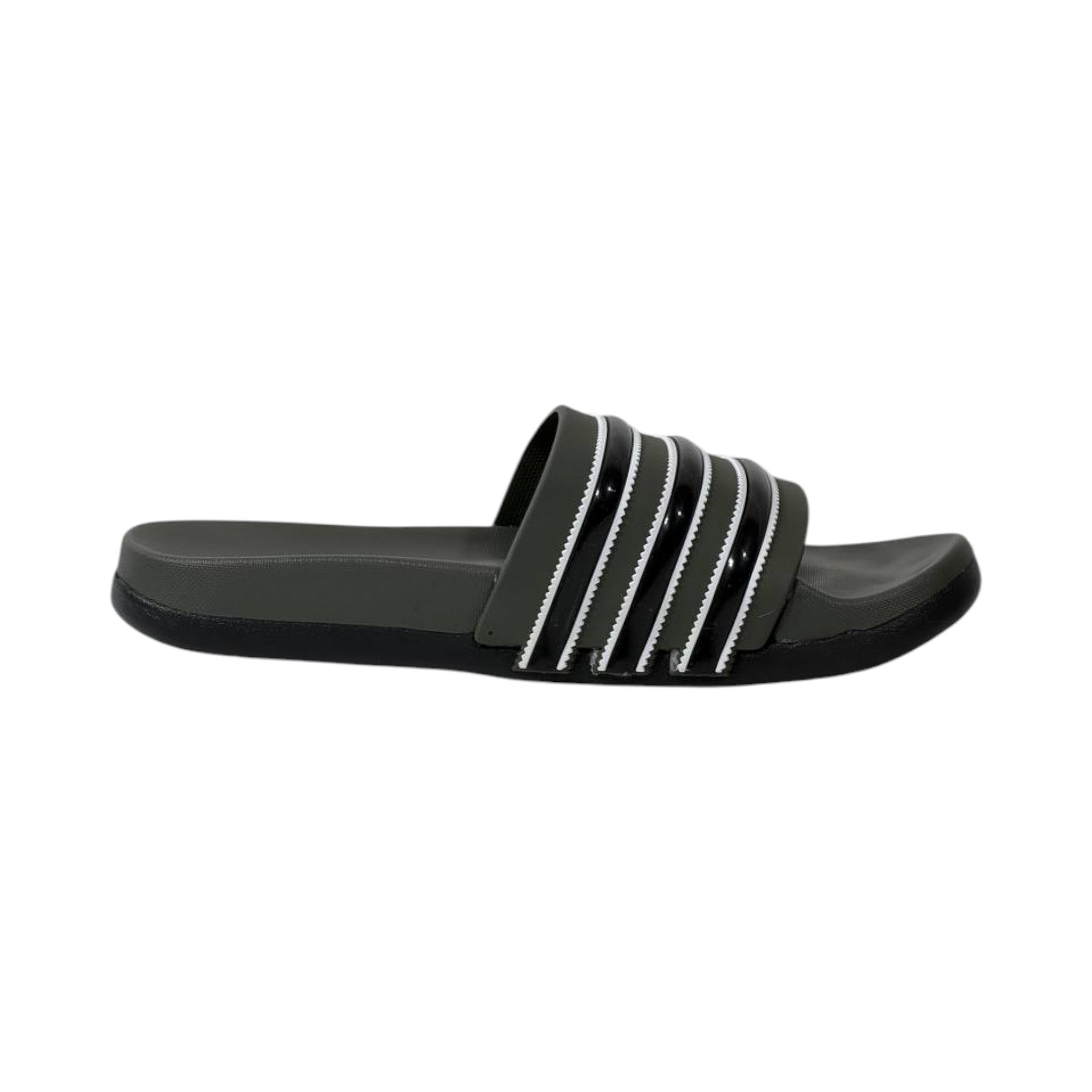 🩴 Adidas Adilette Comfort Slides – Triple Stripe Edition 🖤🤍✨