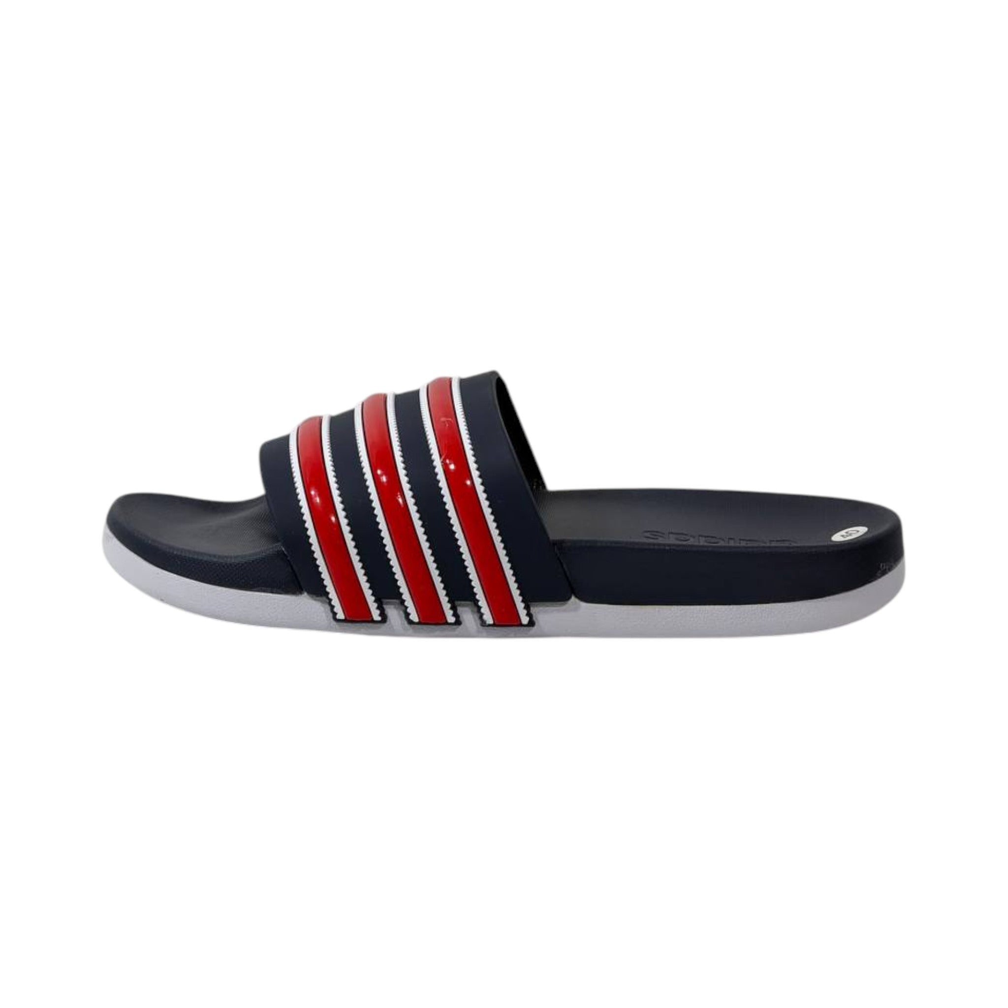 🩴 Adidas Adilette Heritage Slides – Navy Red Stripe Edition 🔵🔴✨