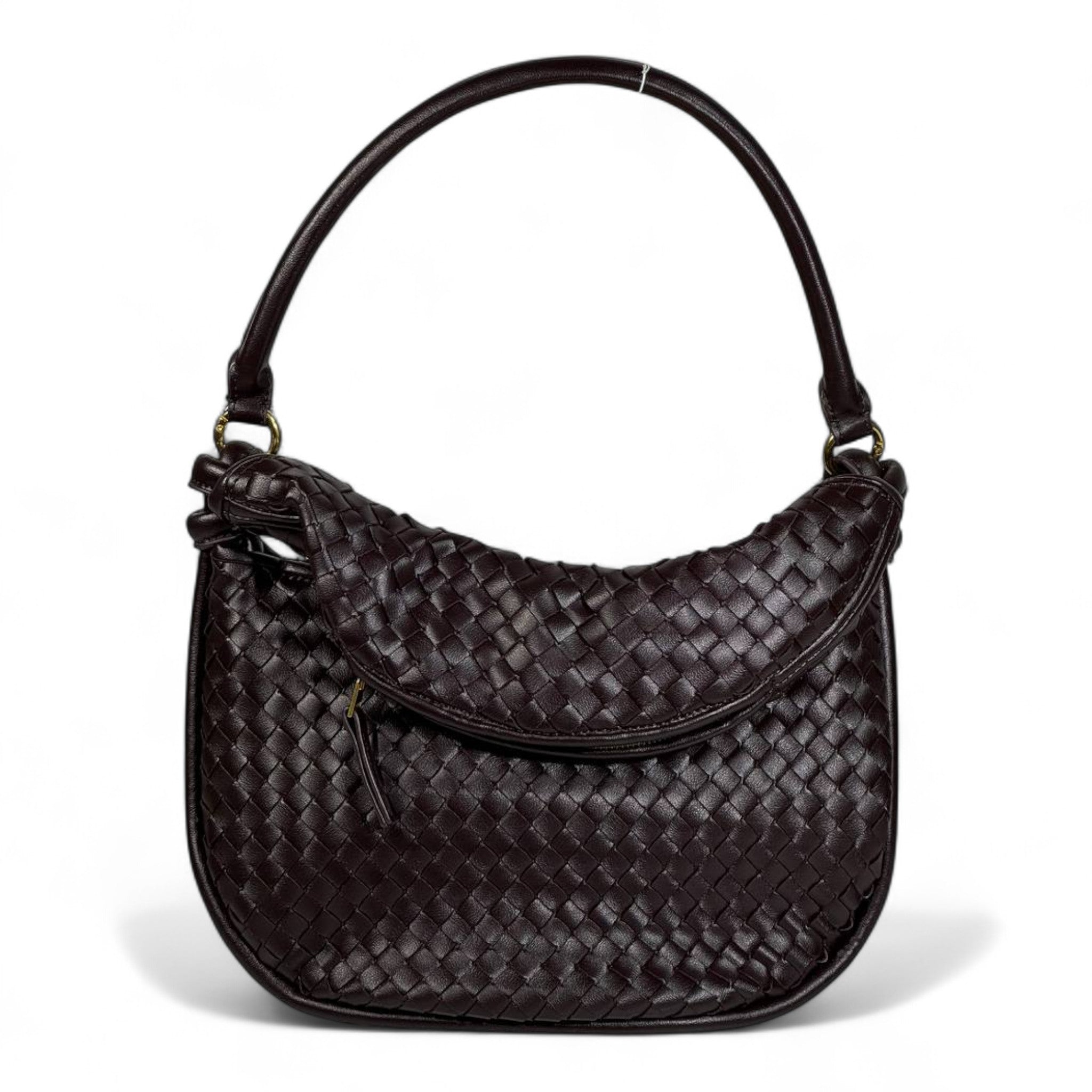Bottega Veneta-Inspired Woven Hobo Shoulder Bag – Dark Chocolate Leather 🍫👜