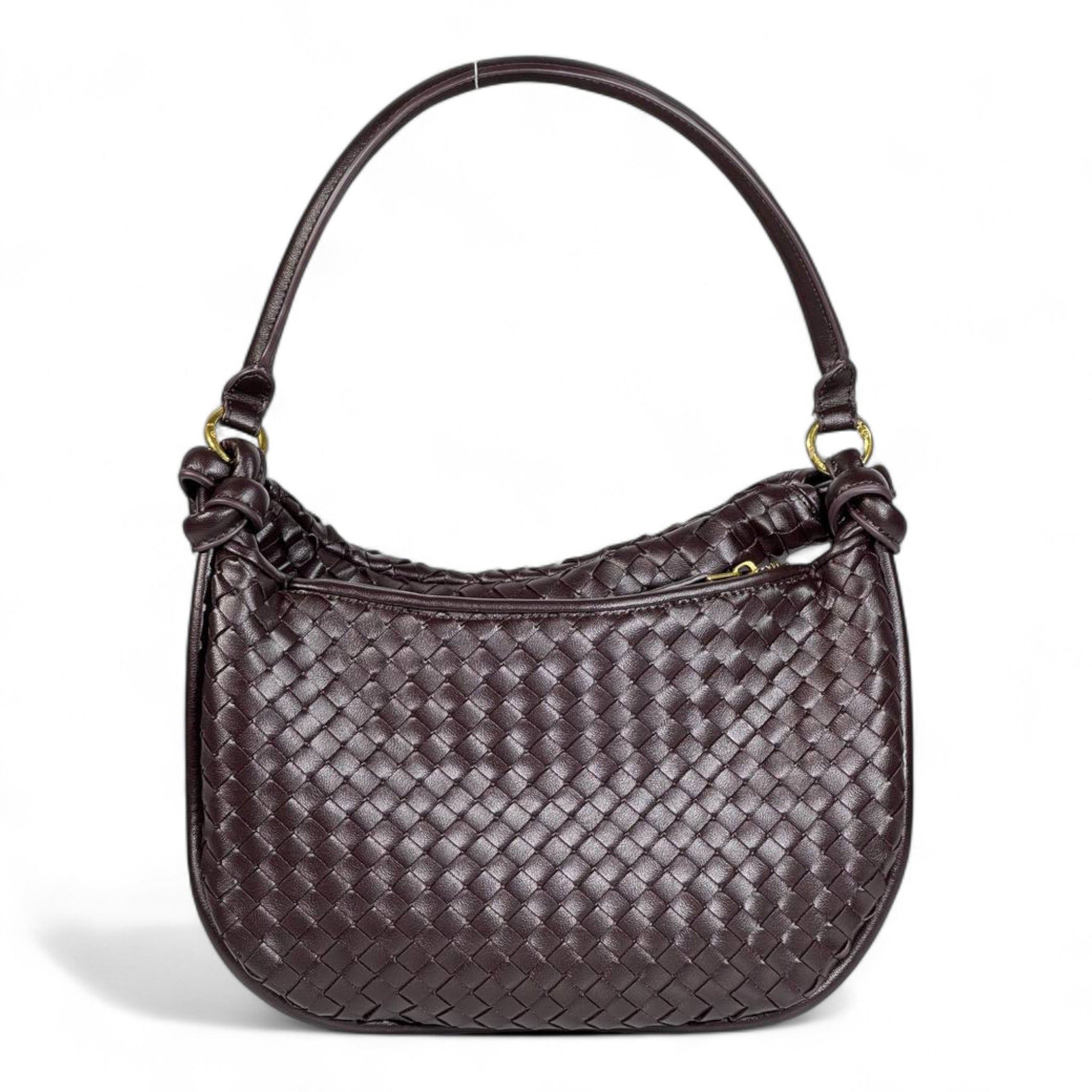 Bottega Veneta-Inspired Woven Hobo Shoulder Bag – Dark Chocolate Leather 🍫👜