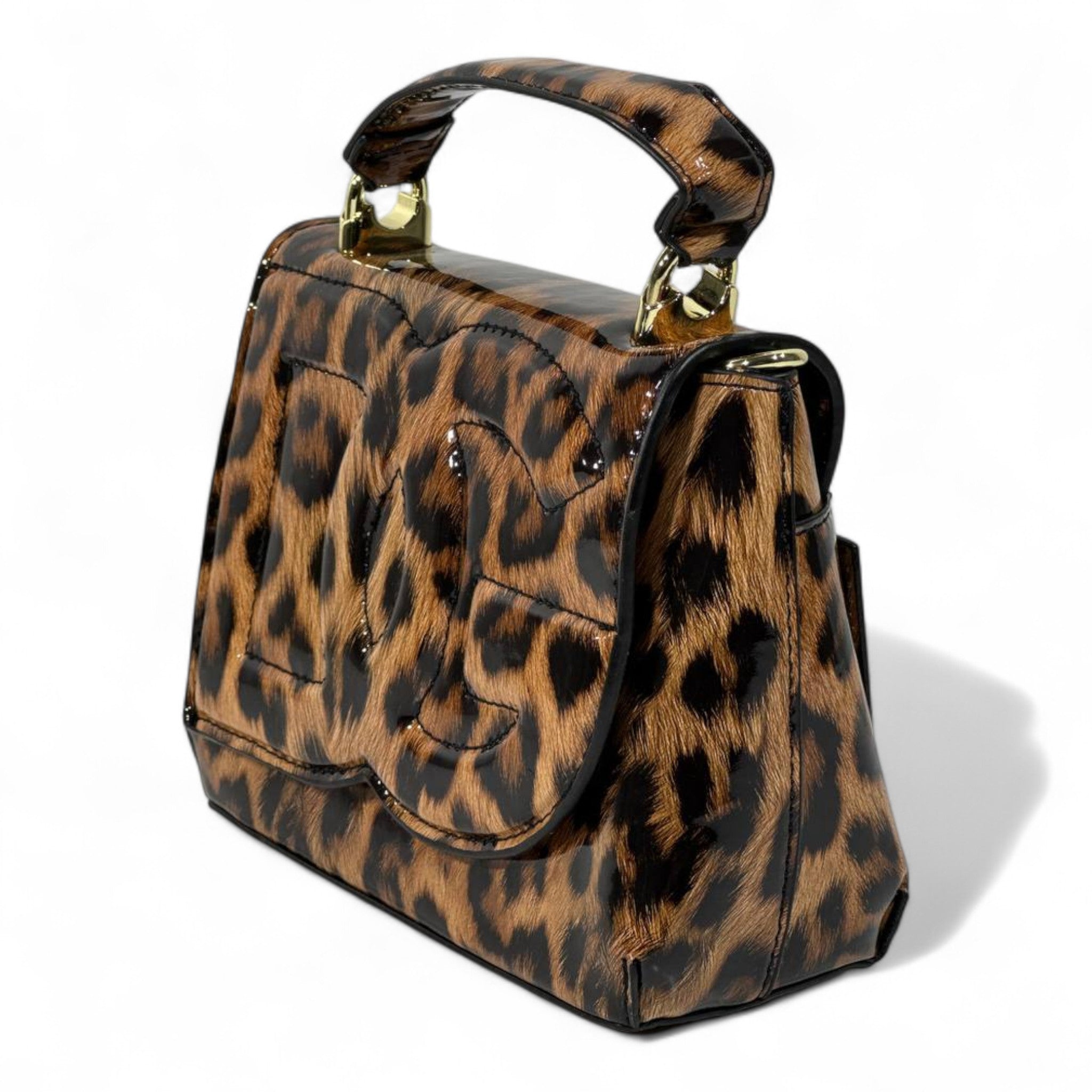 Dolce & Gabbana Leopard Glossy Top-Handle Bag – Wild Luxury Statement 🐆✨