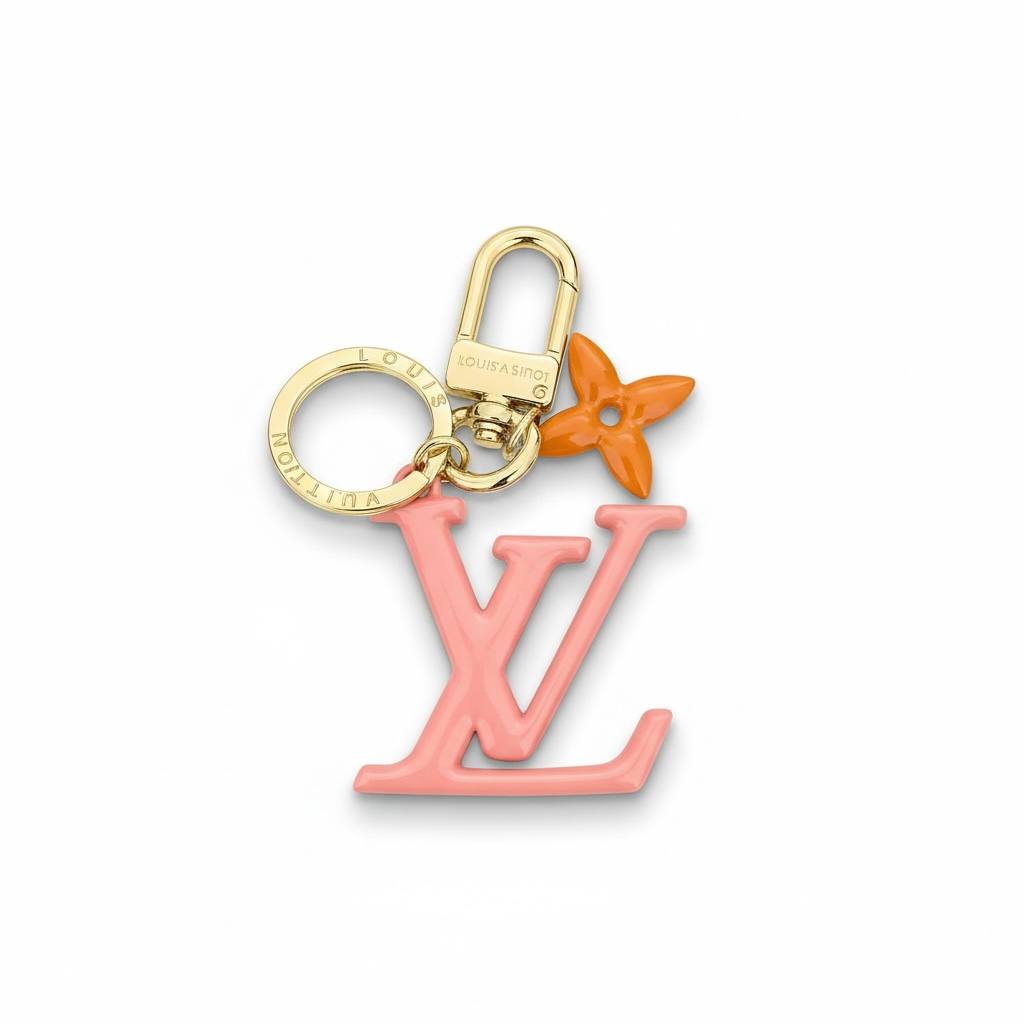 Louis Vuitton Pink Monogram Charm ✨🌸 | Gold Luxury Keychain & Bag Accessory
