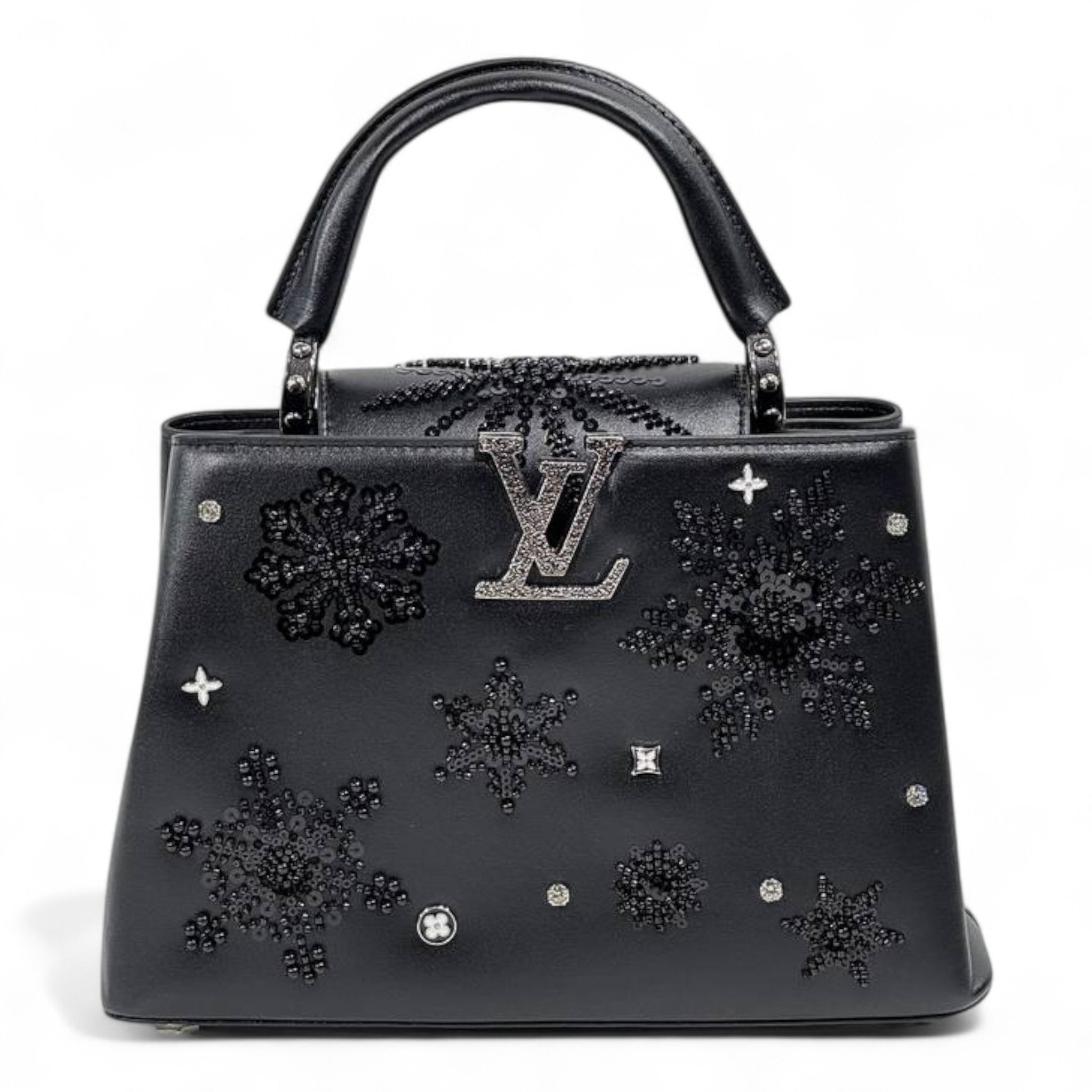 ✨ Louis Vuitton Black Crystal Snowflake Capucines – Limited Winter Night Edition ✨