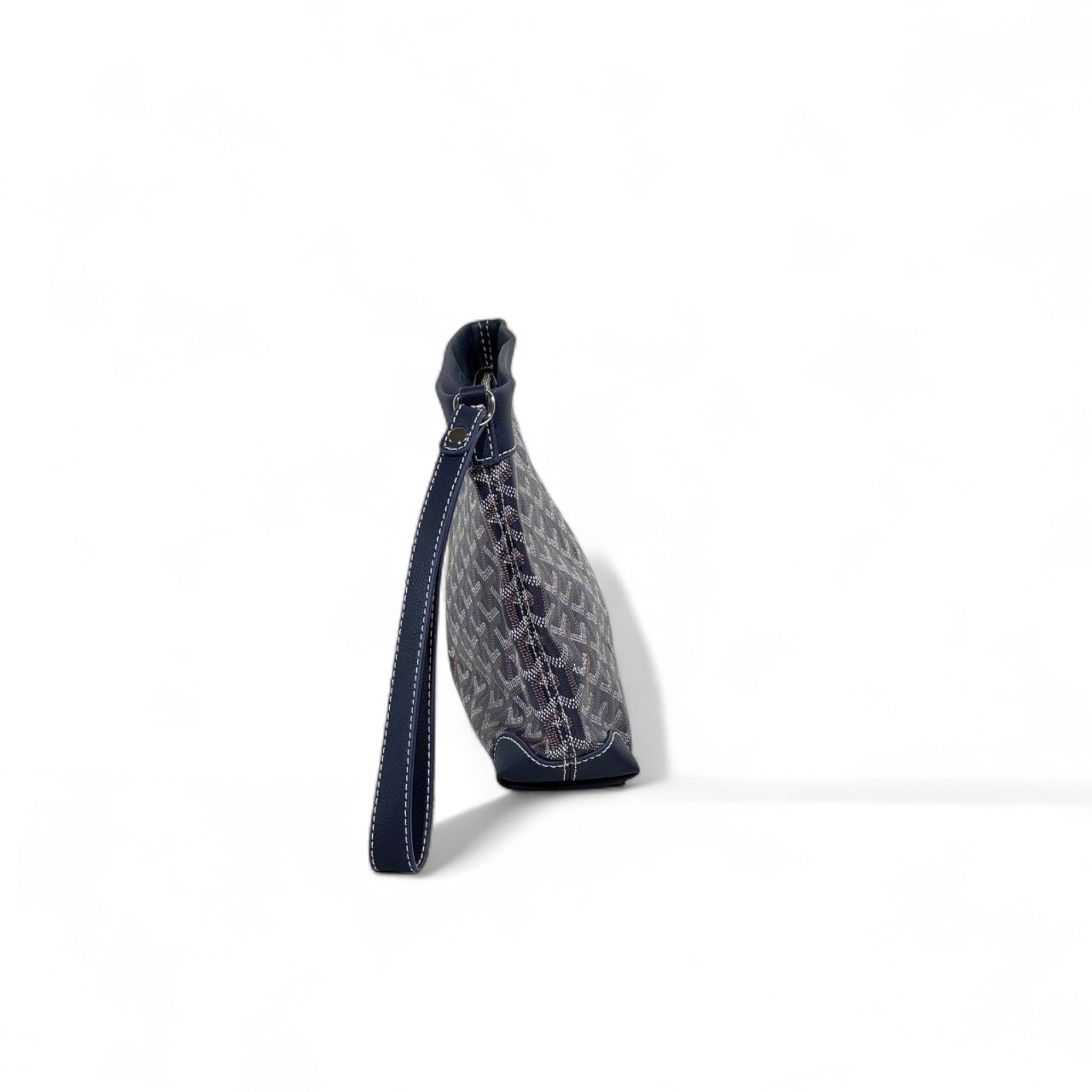 ✨ Goyard-Style Navy Wrist Pouch – Premium Monogram Edition ✨