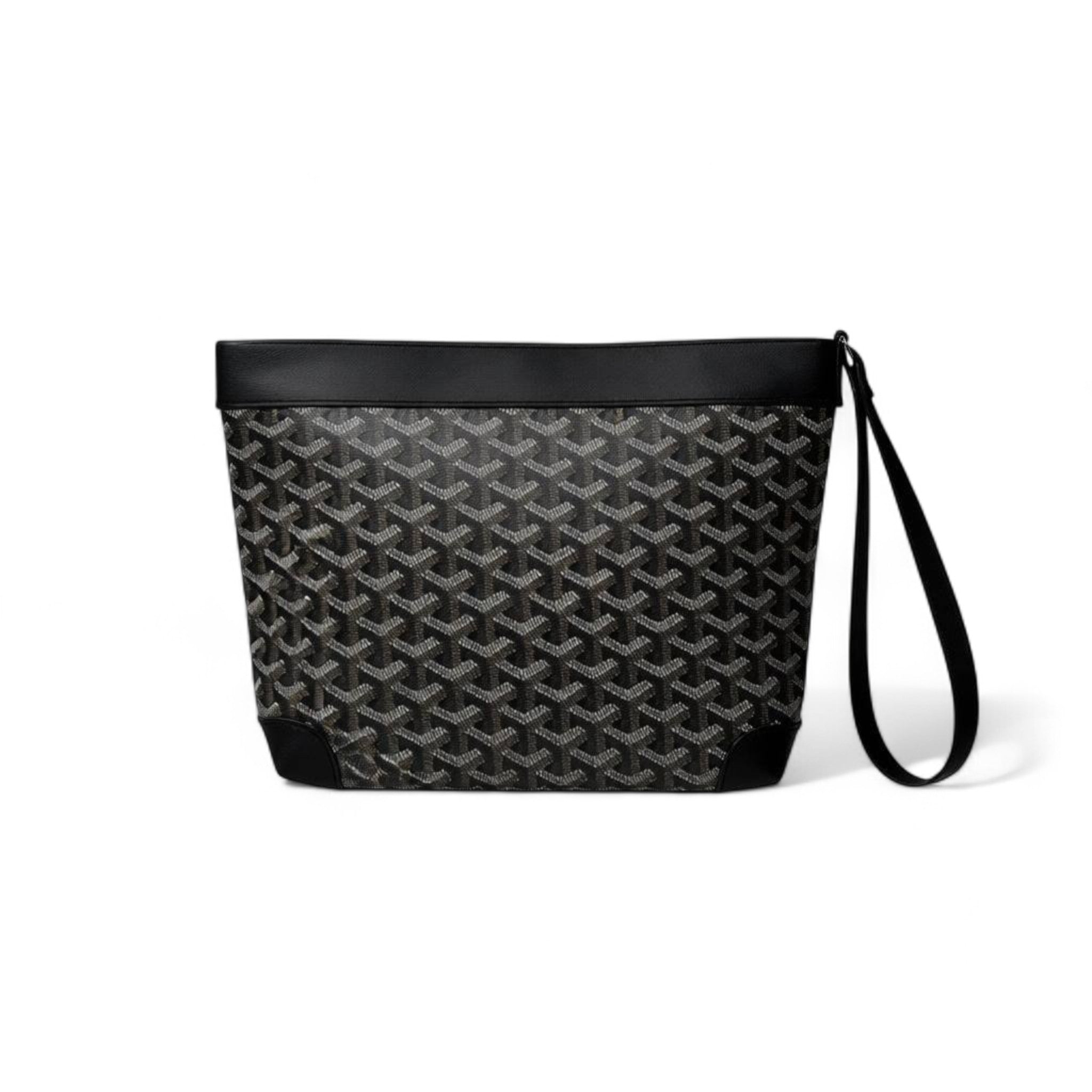 ✨ Goyard-Style Wristlet Pouch – Black Edition ✨