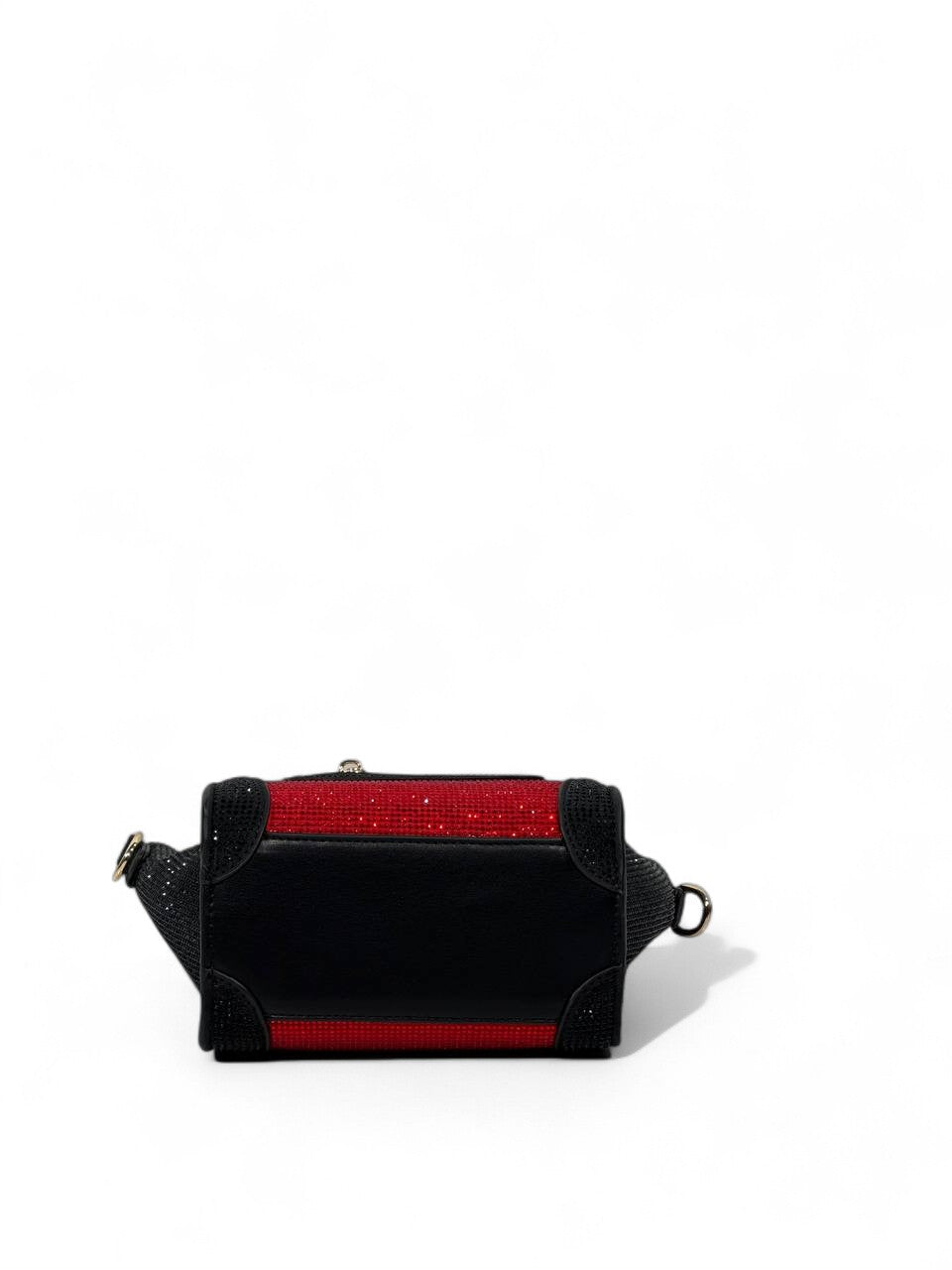 ✨ Céline Nano Luggage – Red & Black Crystal Edition ✨