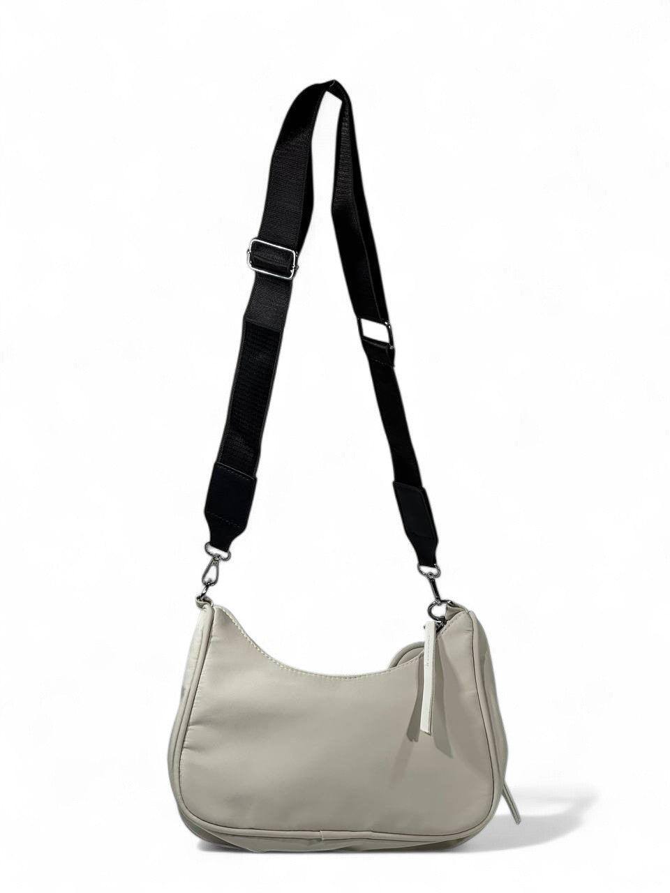 🔥 DIESEL Cyber Runner Shoulder Bag with Mini Pouch – Beige & Black