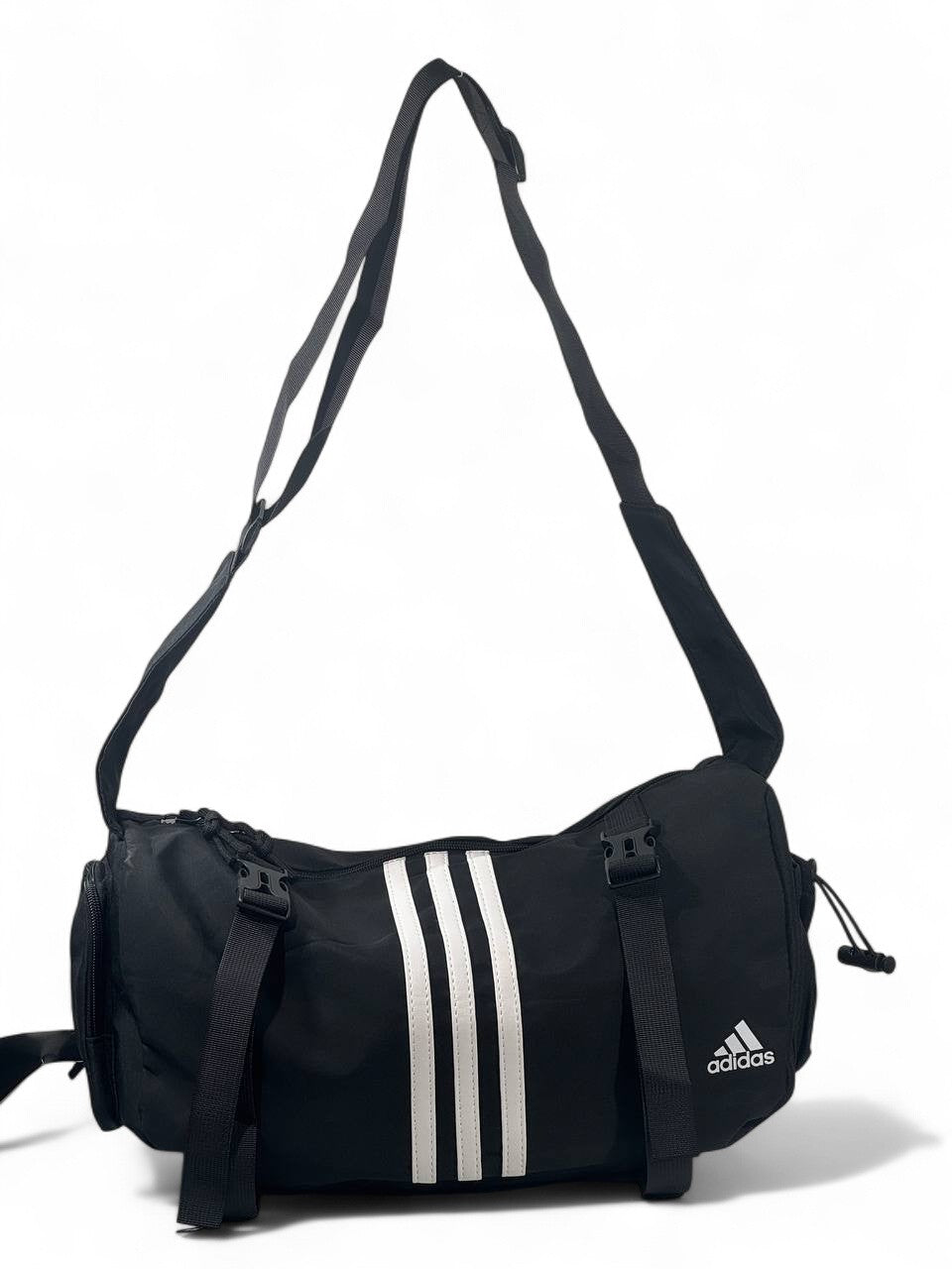 🔥 Adidas 3-Stripes Large Sport Duffel – Black Utility Shoulder Bag