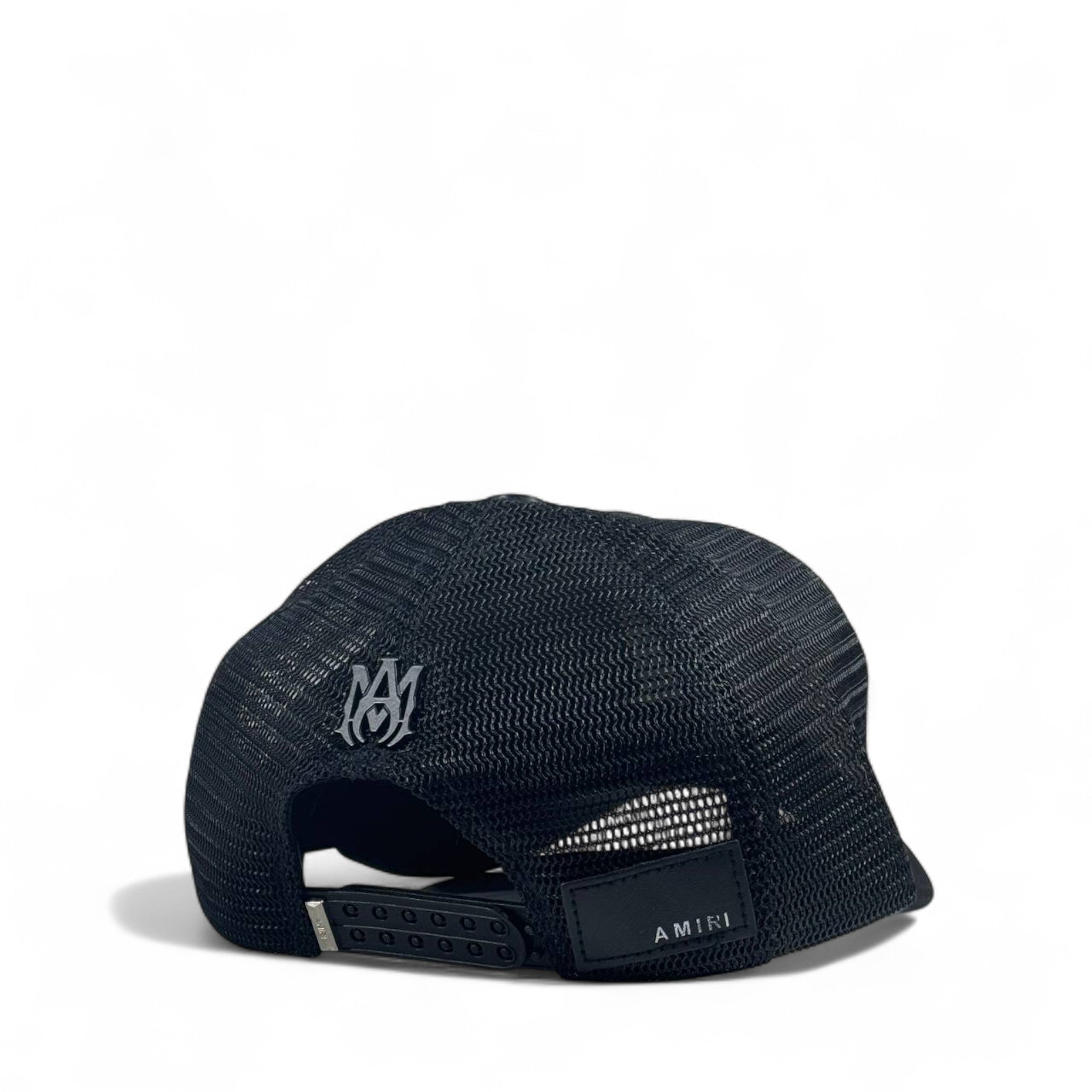 🧢 Amiri Black Trucker Cap – Hollywood Jazz Club Embroidered Hat | Mesh Snapback