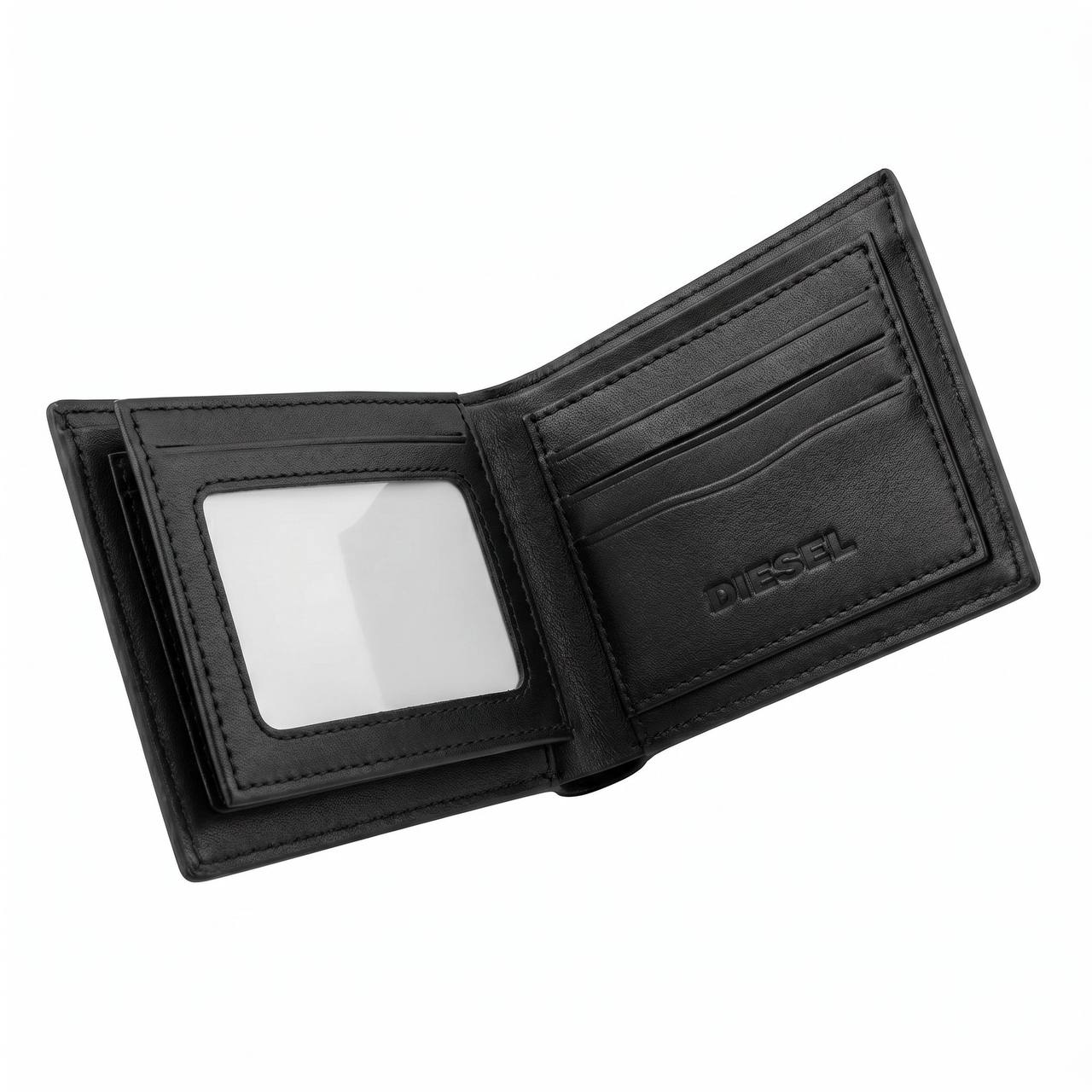 🖤 Diesel Oval D Leather Wallet – Minimalist Luxury Edition