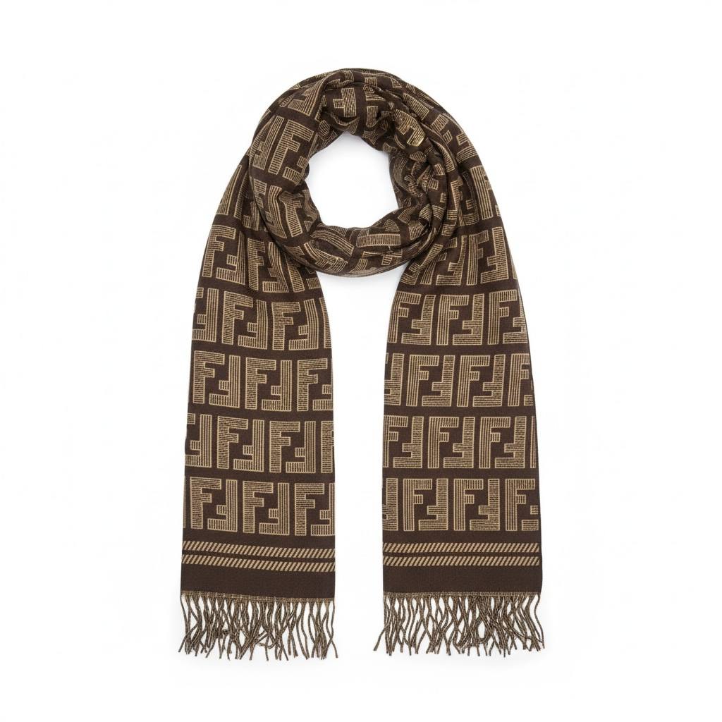 Fendi Inspired Luxury Winter Scarf 🧣✨ (Unisex – Premium Soft Touch)