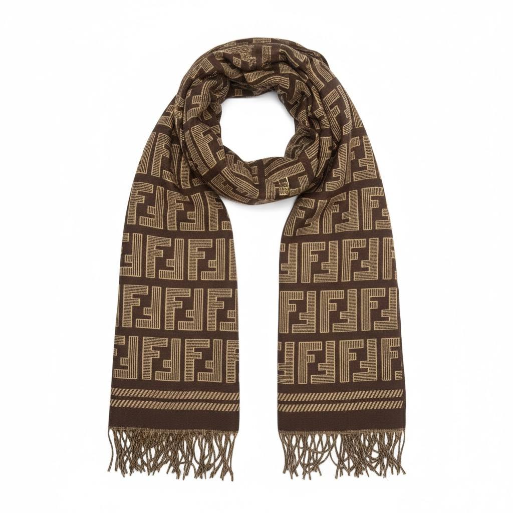 Fendi Inspired Luxury Winter Scarf 🧣✨ (Unisex – Premium Soft Touch)
