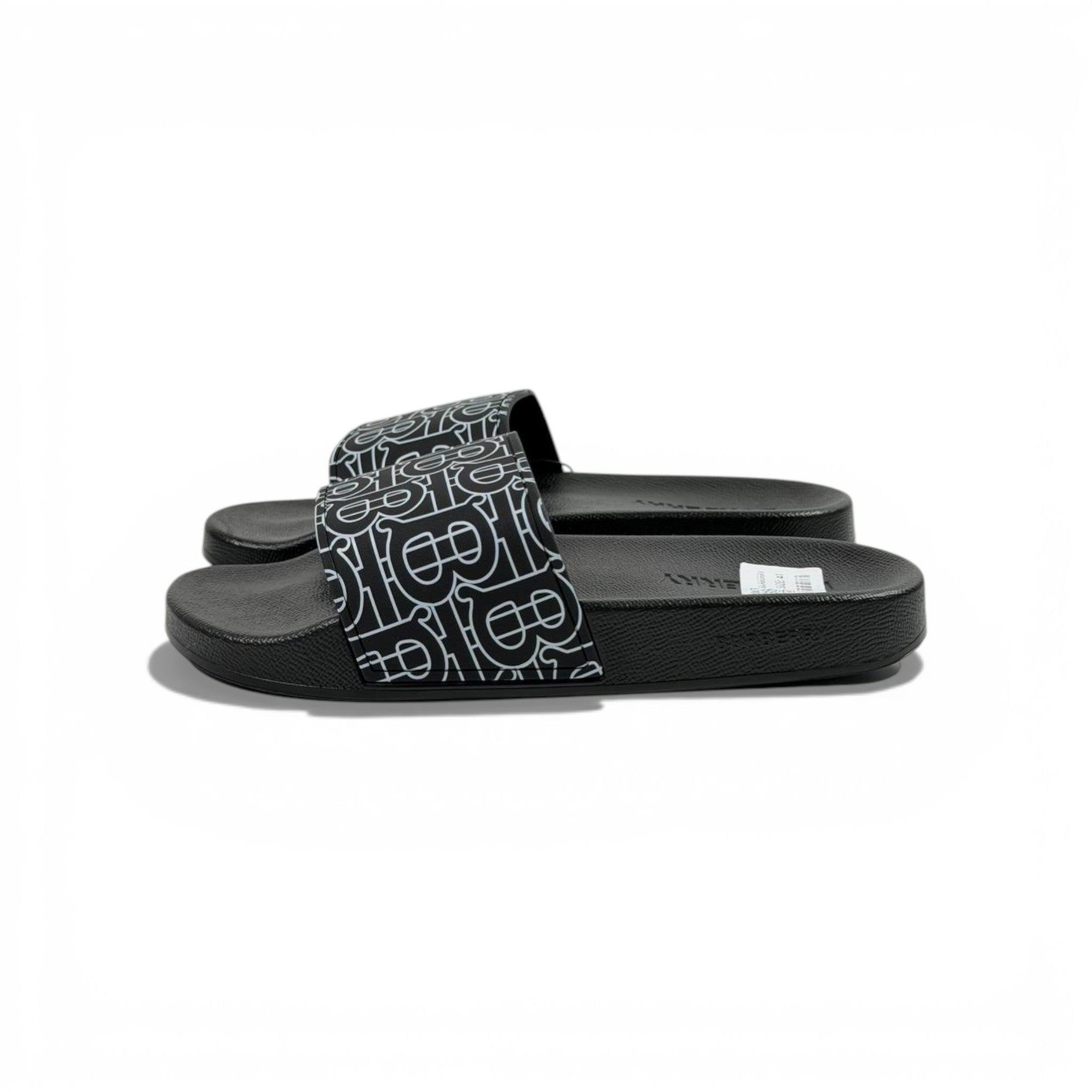 ⚫ Burberry Monogram Slides – Black Signature Edition 🖤✨