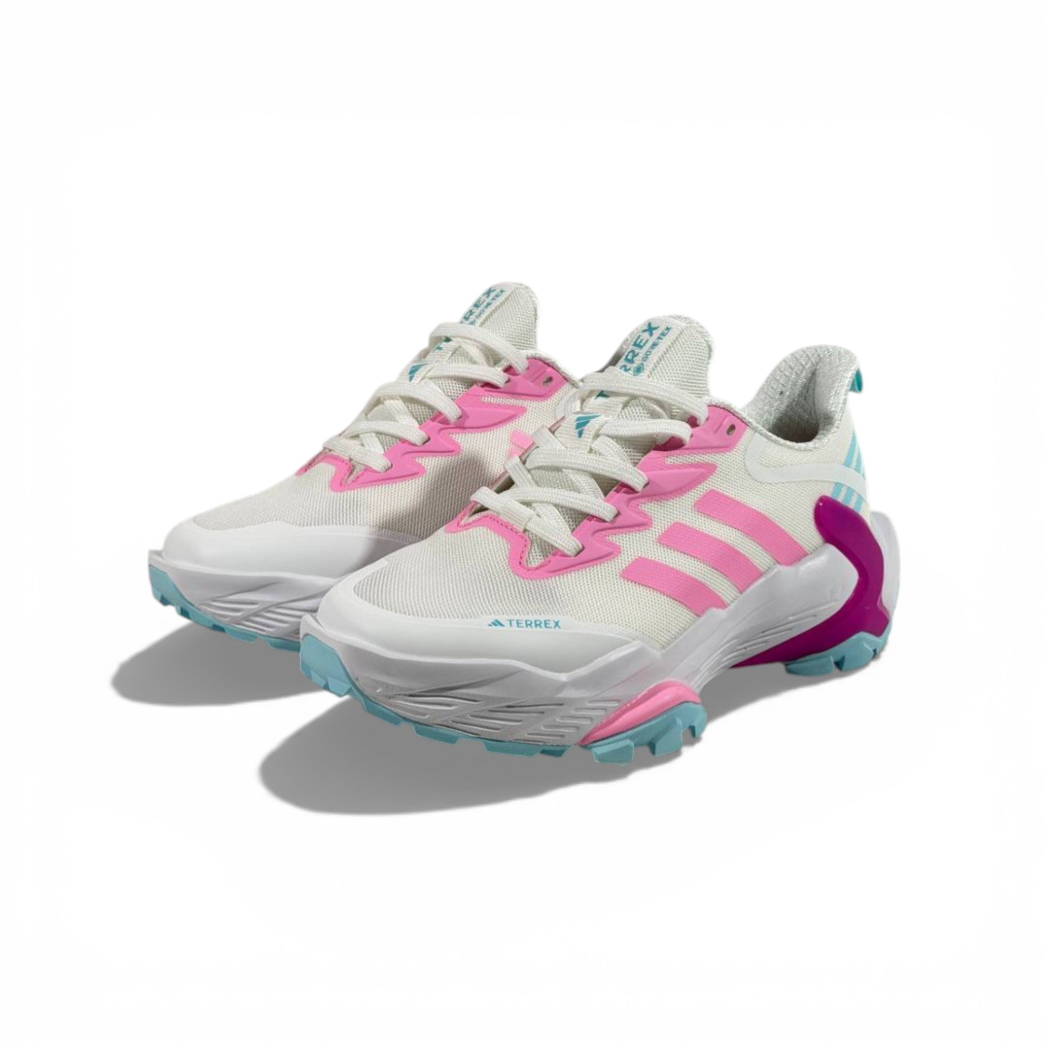 Adidas Terrex Women’s Trail Running Sneakers – White & Pink Sport Shoes 👟✨💗