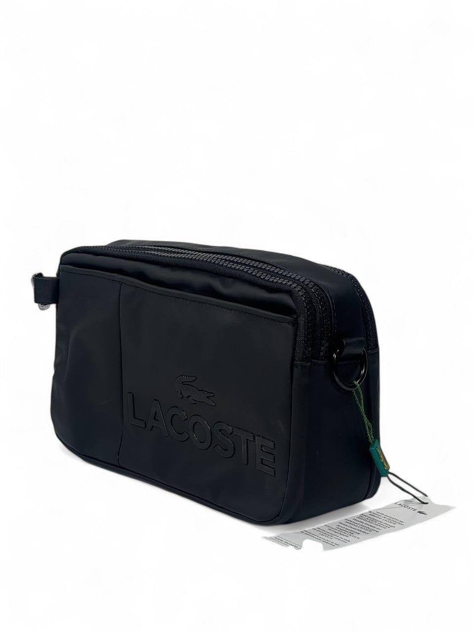 🖤 Lacoste Black Urban Crossbody Pouch – Premium Minimalist Design